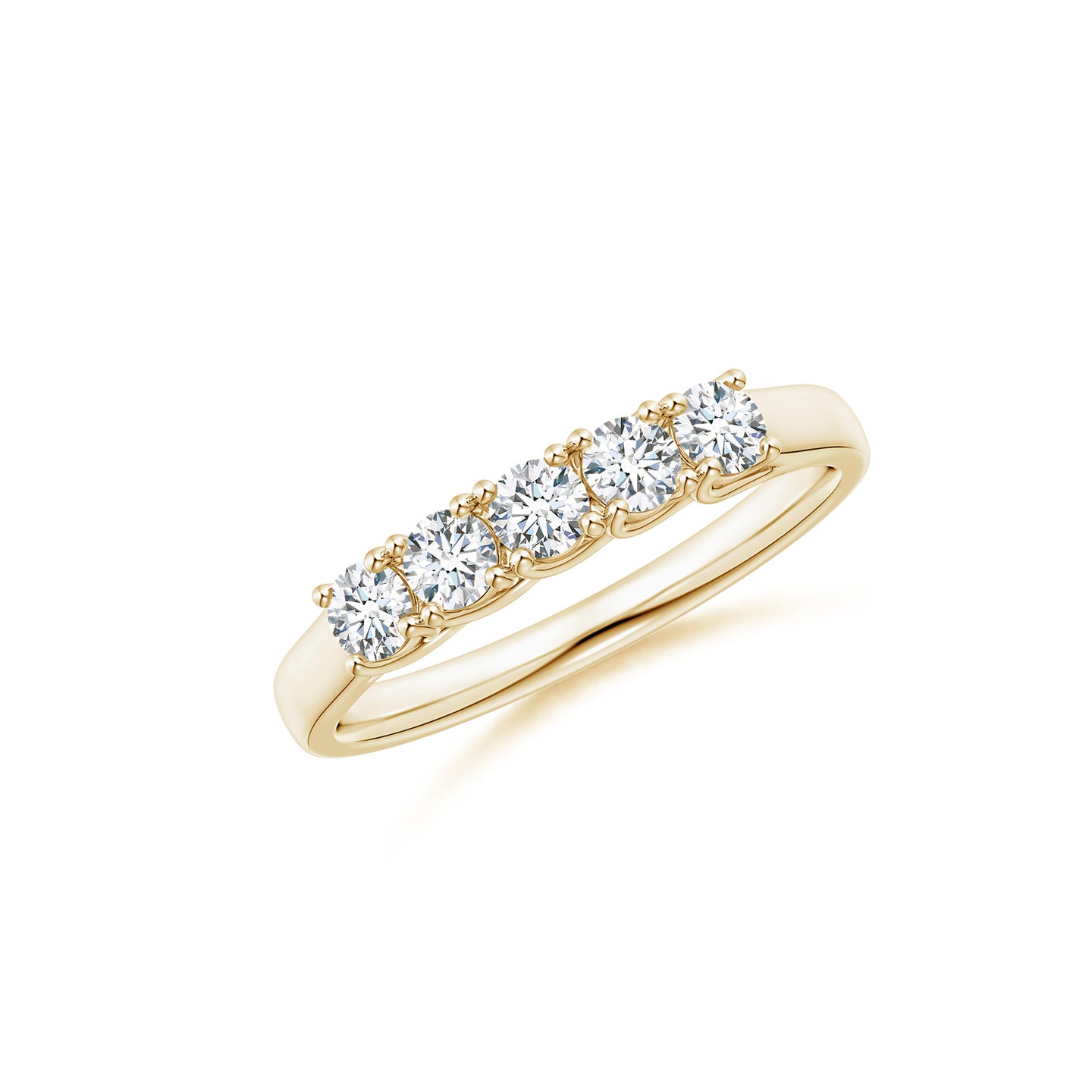 Lab-Grown Half Eternity Five Stone Diamond Wedding Ring