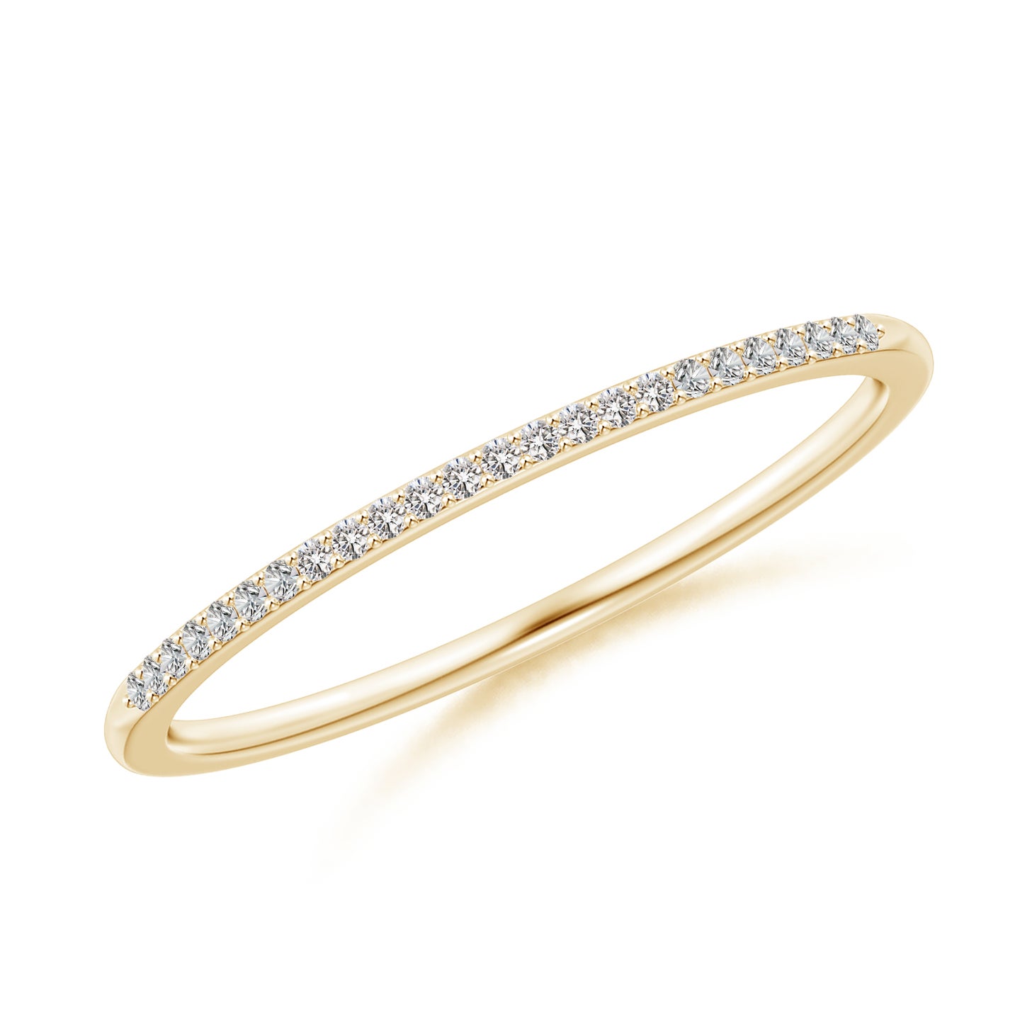 1mm IJI1I2 Prong-Set Classic Diamond Wedding Band in Yellow Gold