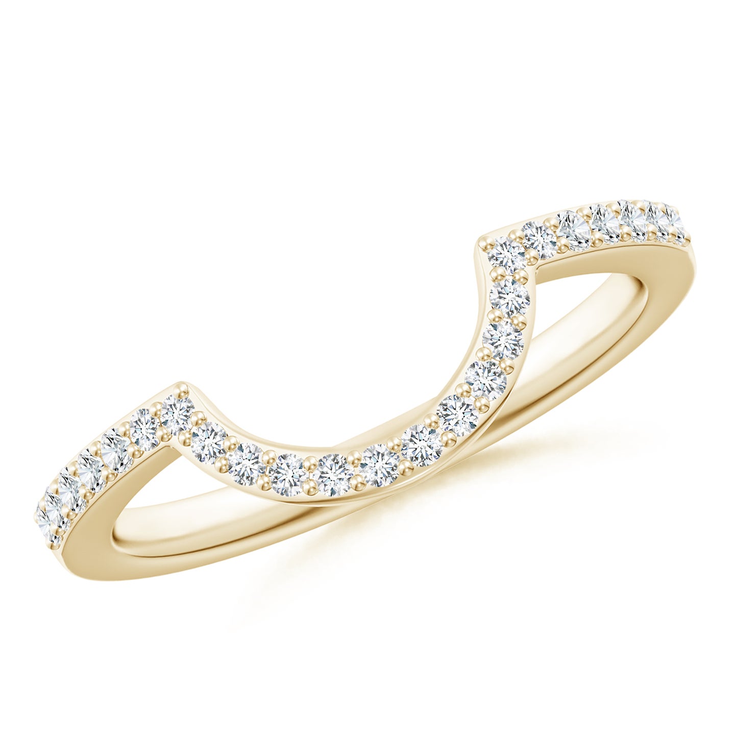 Lab-Grown Diamond Contoured Wedding Ring - Main Image
