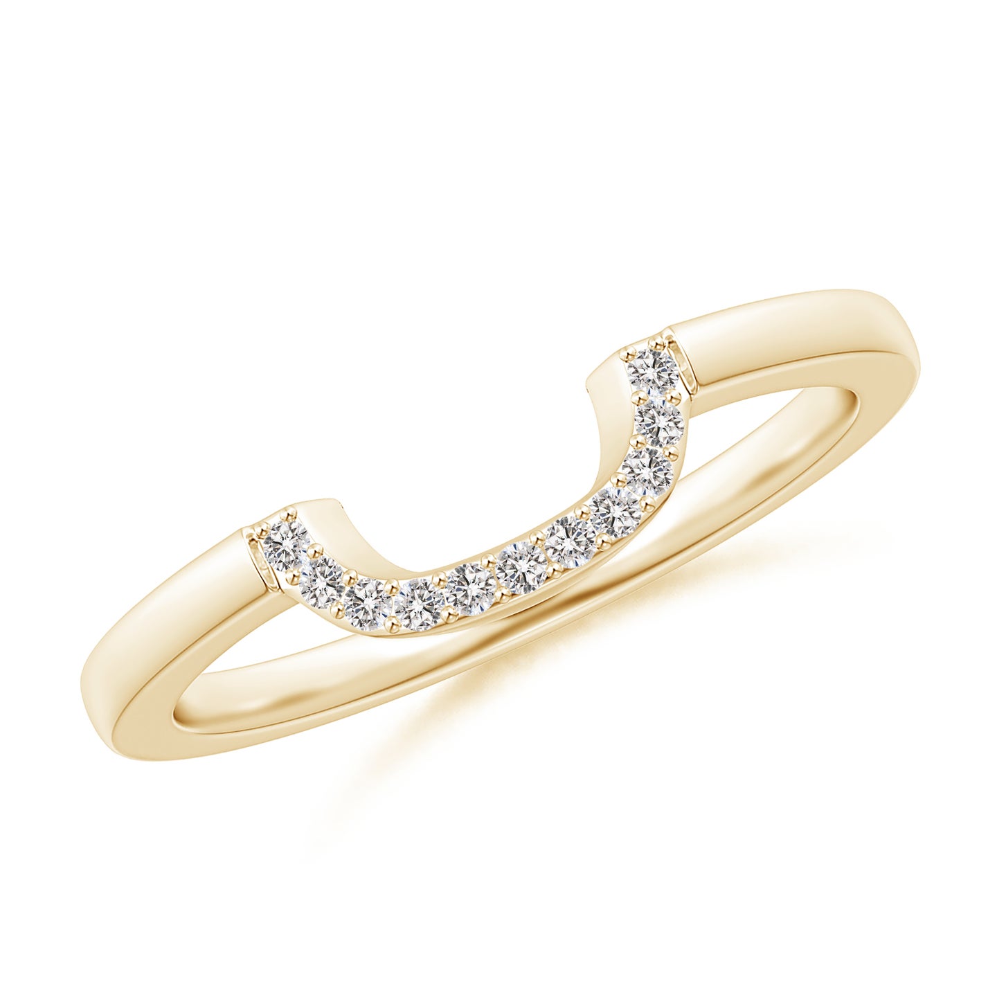 Diamond Contoured Comfort Fit Wedding Ring