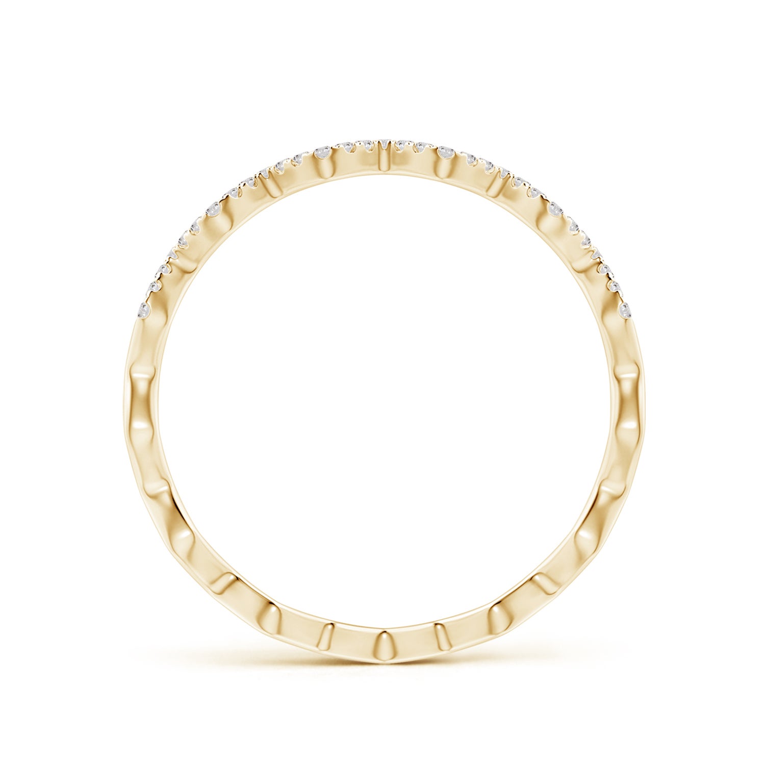 Classic Round Diamond Zig Zag Ring | Angara India