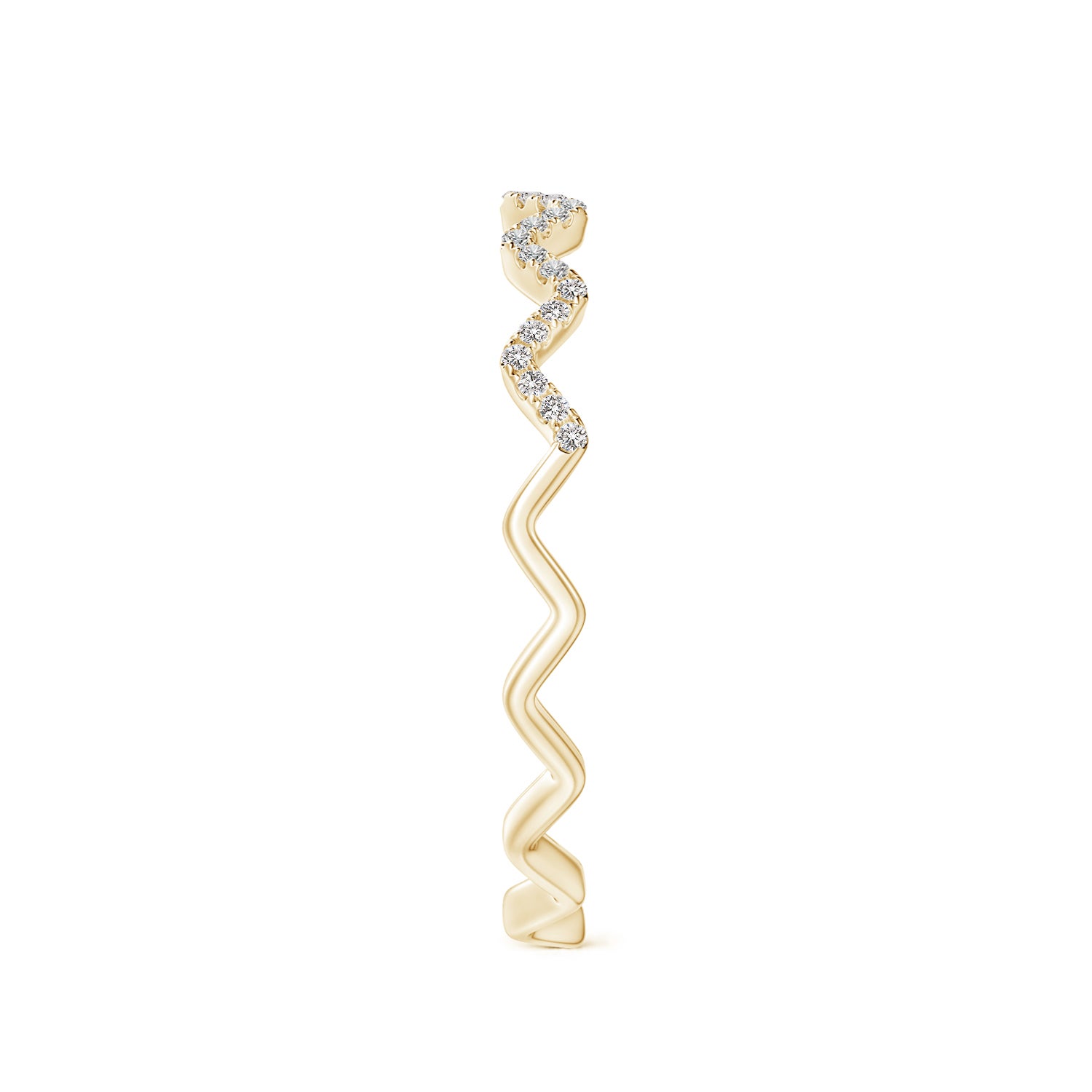 Classic Round Diamond Zig Zag Ring | Angara India