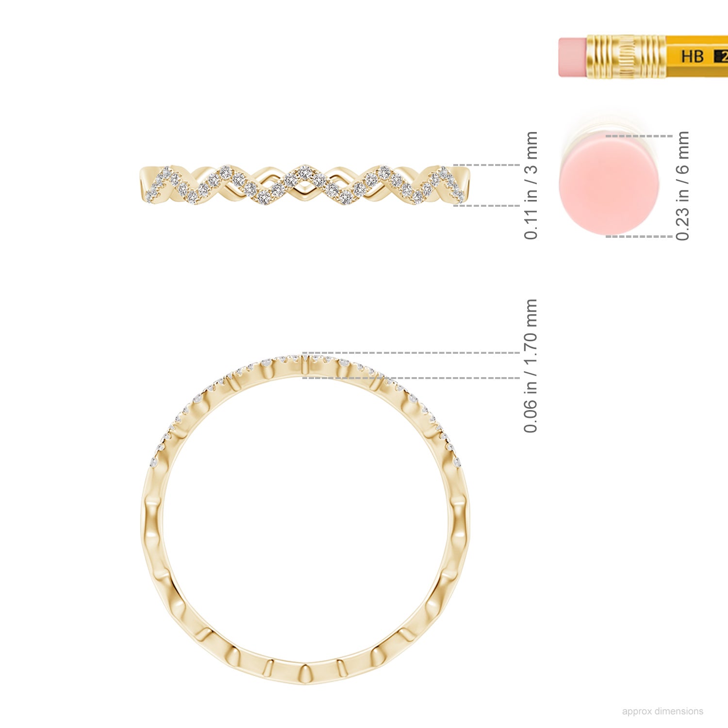 Classic Round Diamond Zig Zag Ring | Angara India
