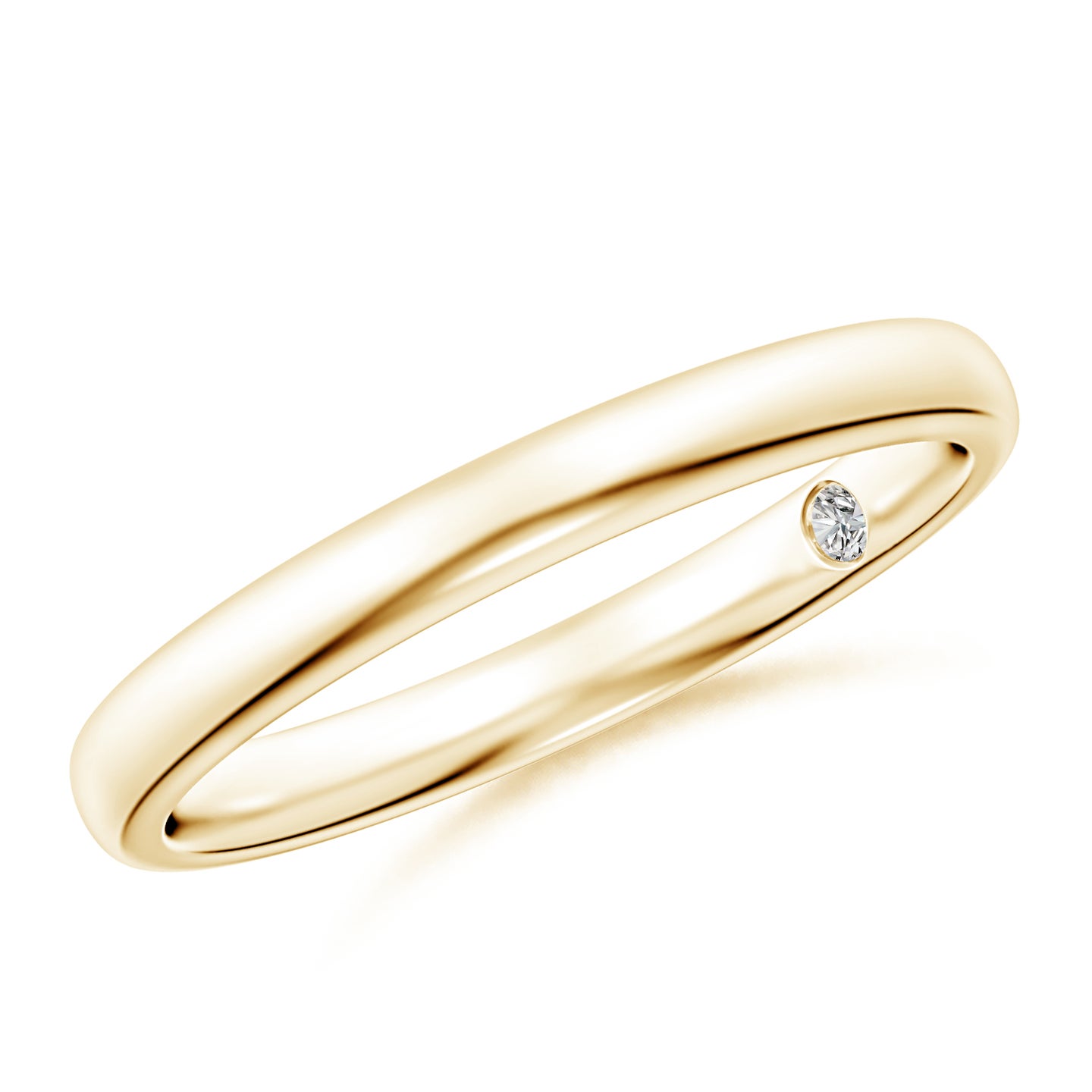 Plain Wedding Ring with Secret Diamond