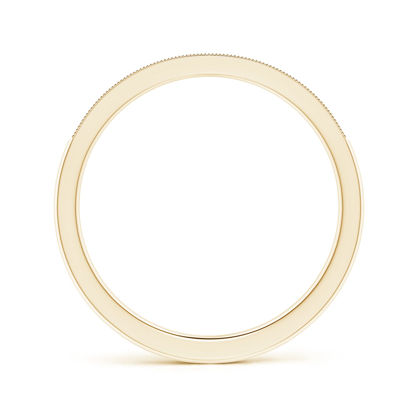 1mm GVS2 Stackable Diamond Wedding Band with Milgrain in Yellow Gold