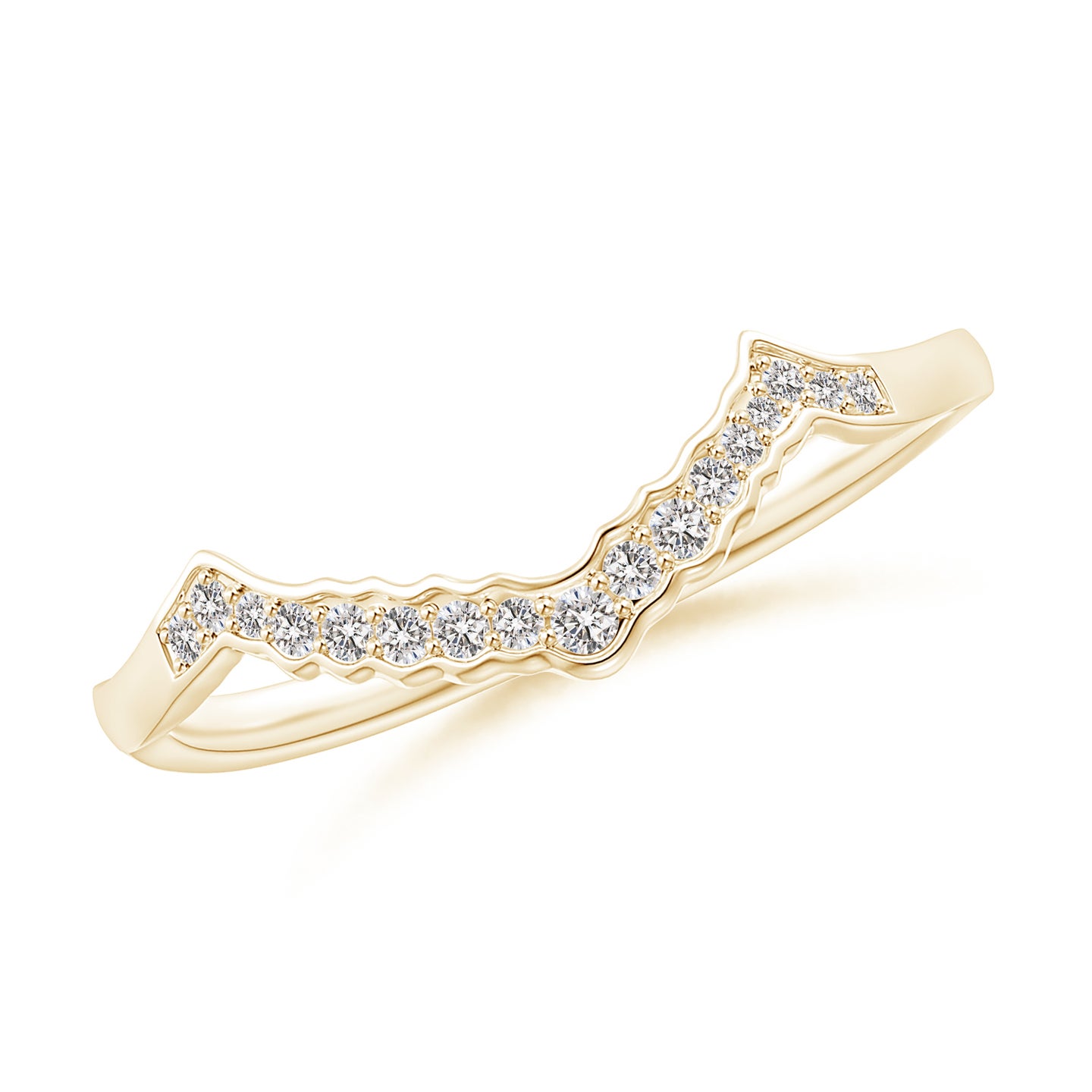 Aeon Vintage Style Diamond Contour Wedding Ring - Main Image