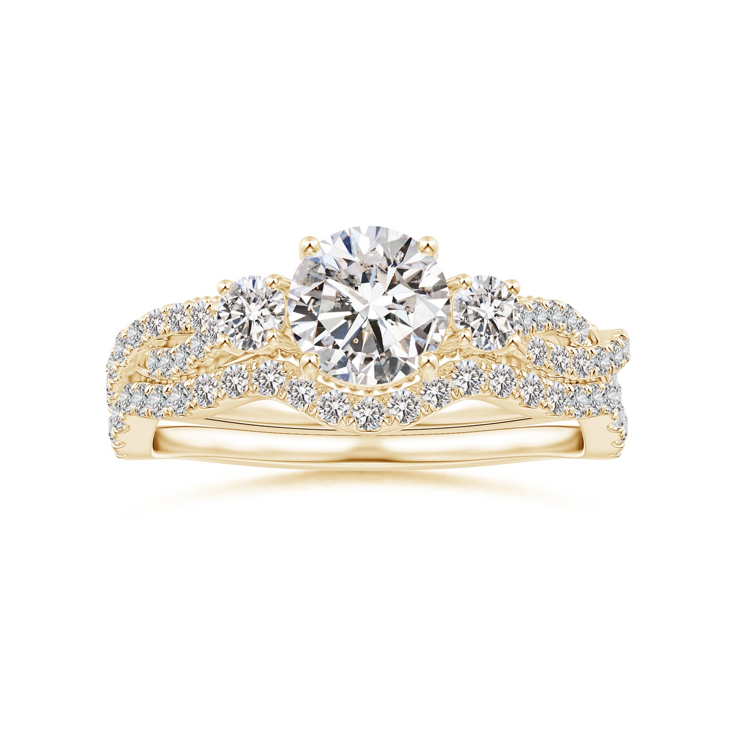 Aeon Vintage Inspired Diamond Contour Wedding Ring