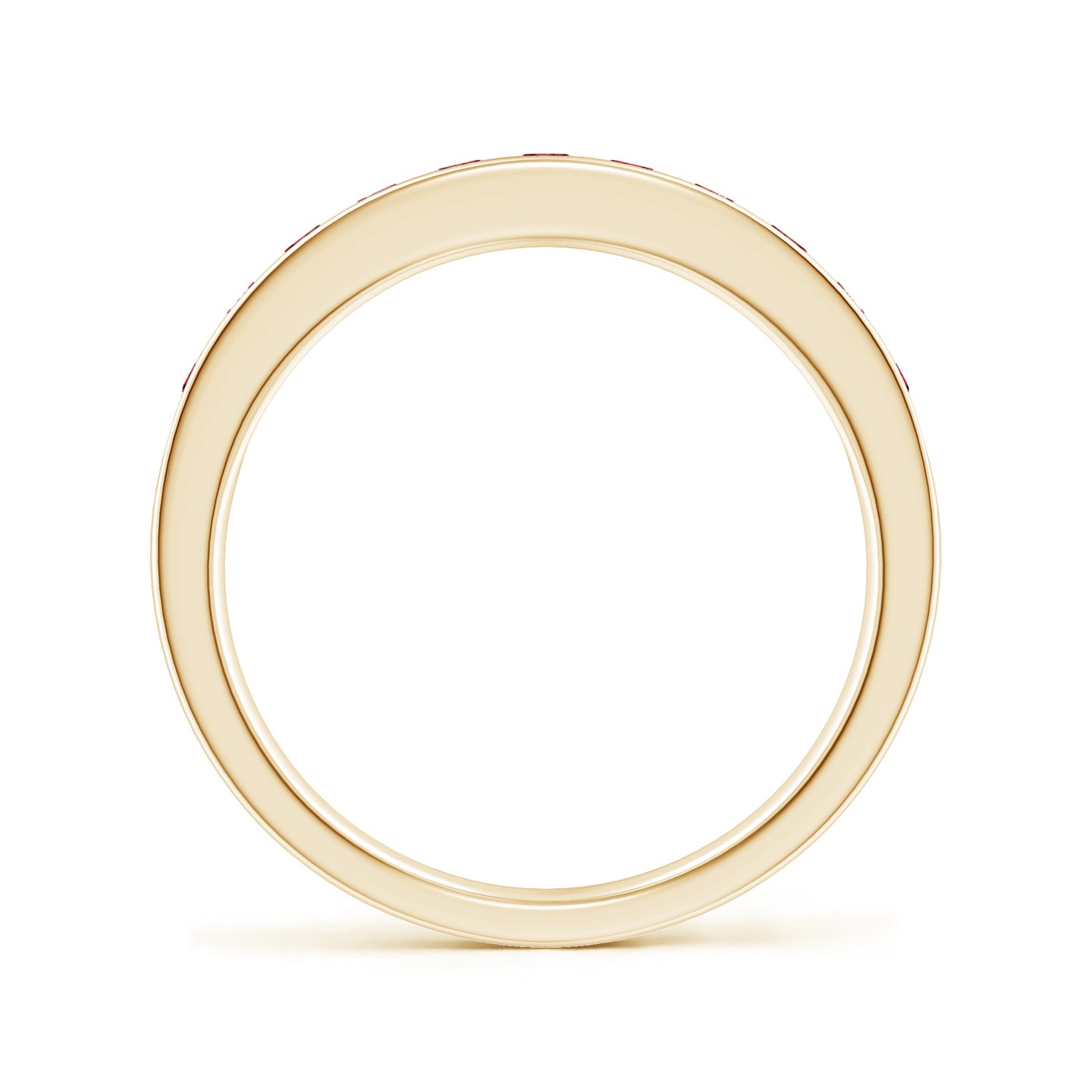 Channel Set Half Eternity Ruby Wedding Ring