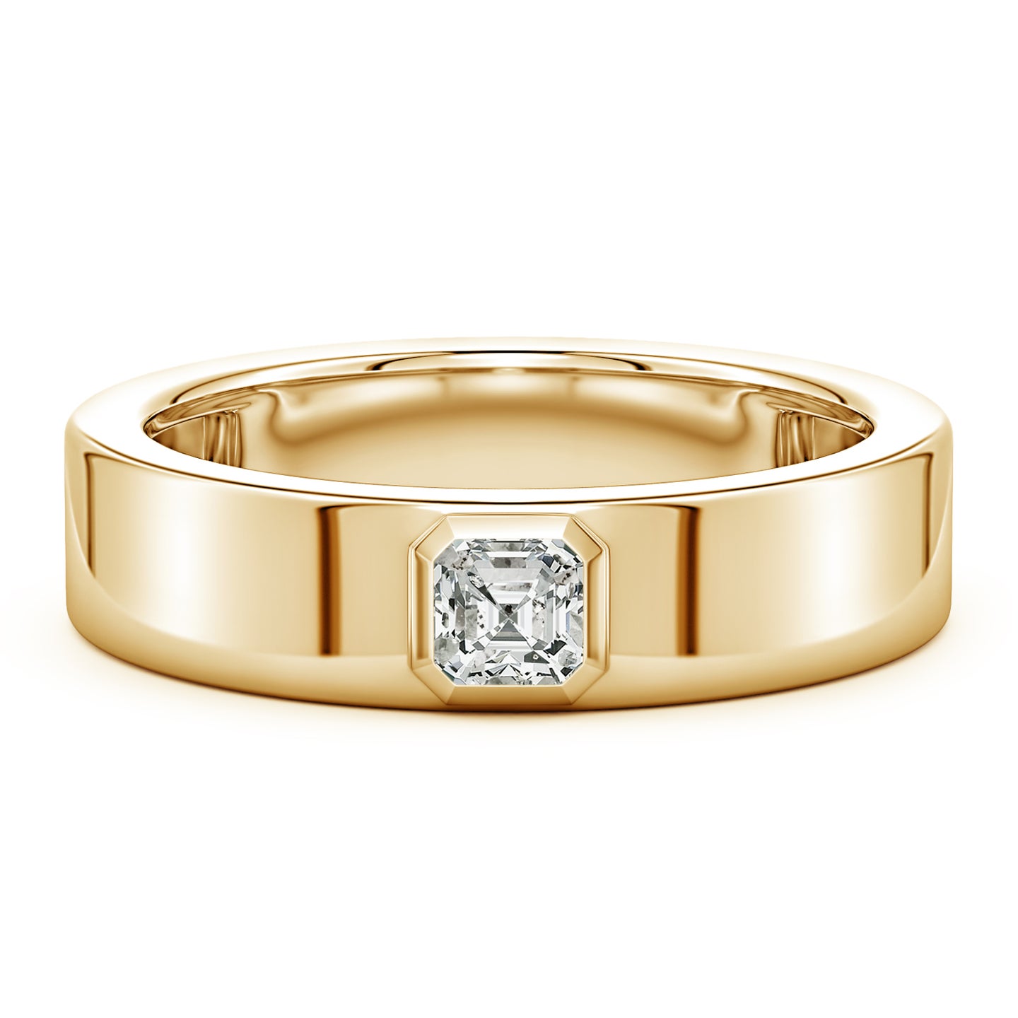 Asscher-Cut Diamond Men’s Ring