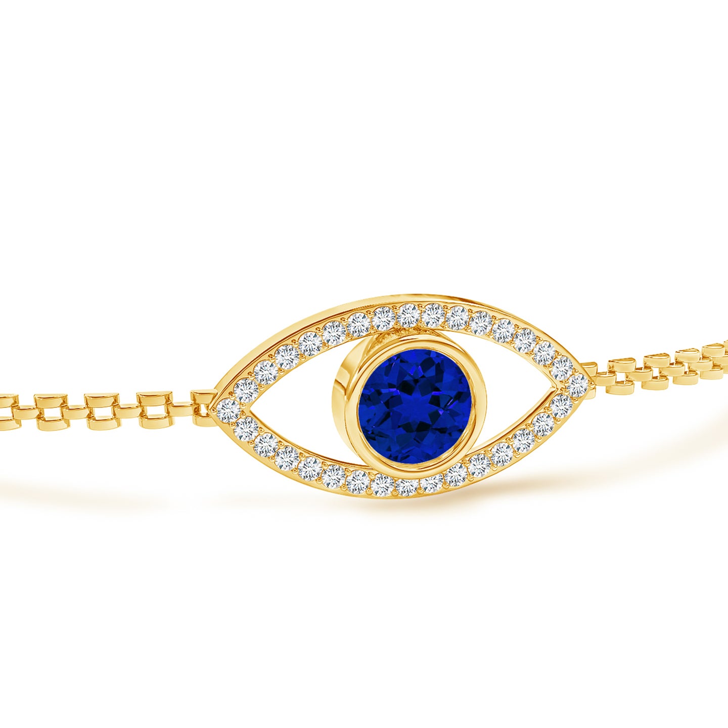 Evil Eye Rakhi With Lab Grown Blue Sapphire and Lab Grown Diamond Evil Eye Rakhi With Lab Grown Blue Sapphire and Lab Grown Diamond