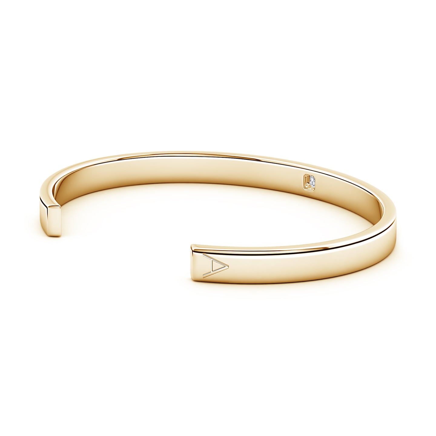 Asscher-Cut Lab-Grown Diamond Men’s Cuff Bracelet