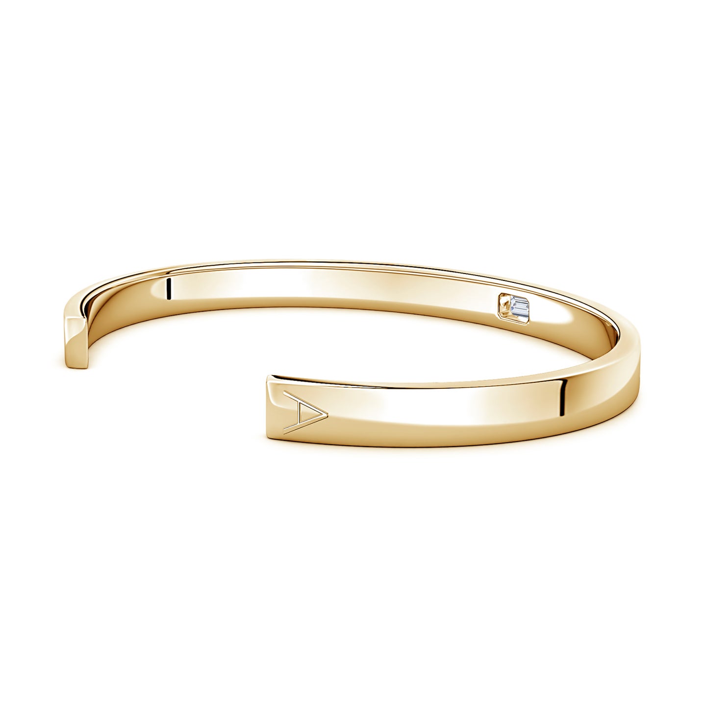 East-West Emerald-Cut Lab-Grown Diamond Men’s Cuff Bracelet