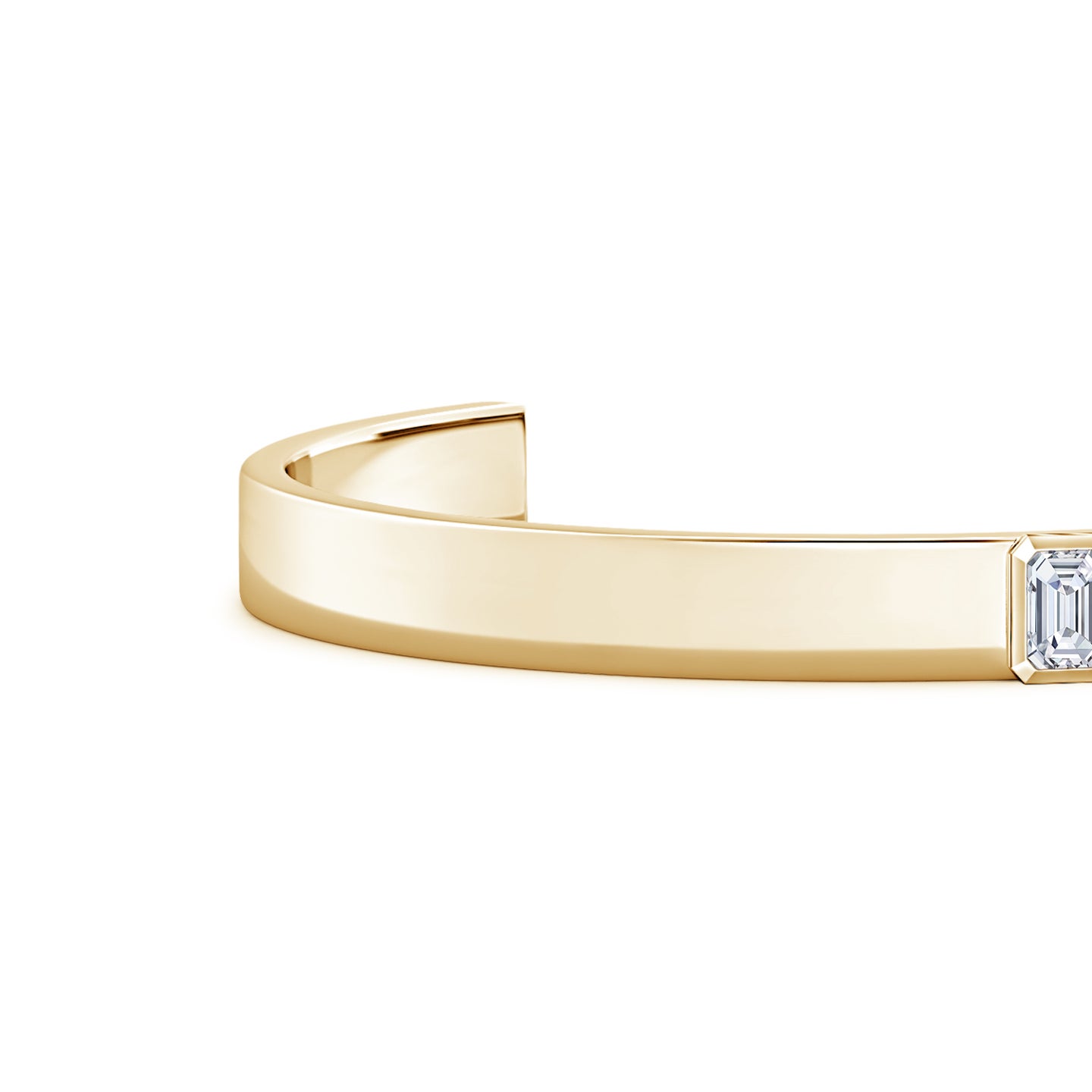 Emerald-Cut Lab-Grown Diamond Men’s Cuff Bracelet
