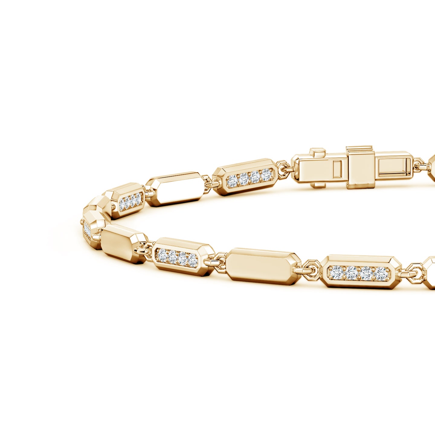 Men's Lab-Grown Diamond Octagon Tennis Bracelet