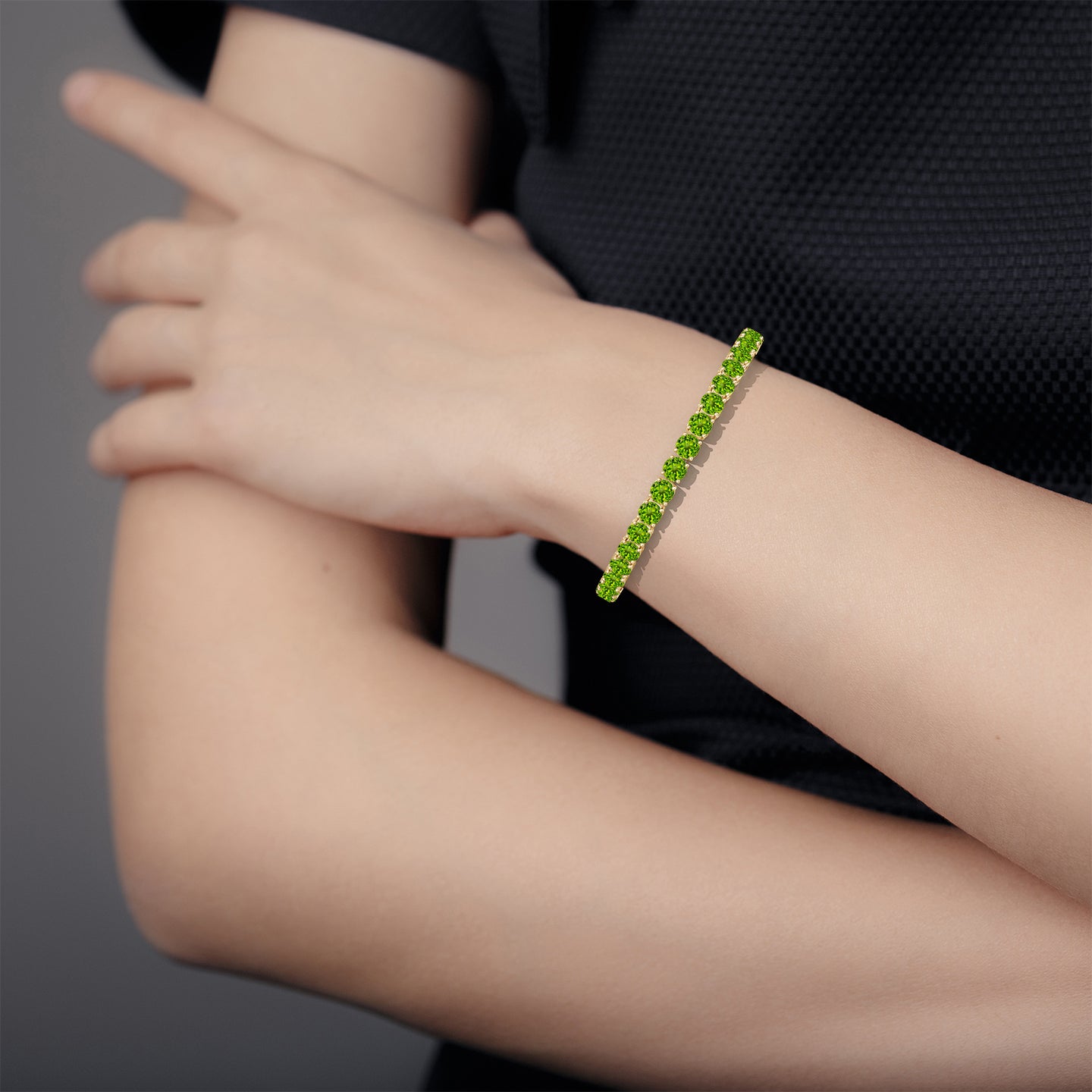 Classic Peridot Linear Tennis Bracelet