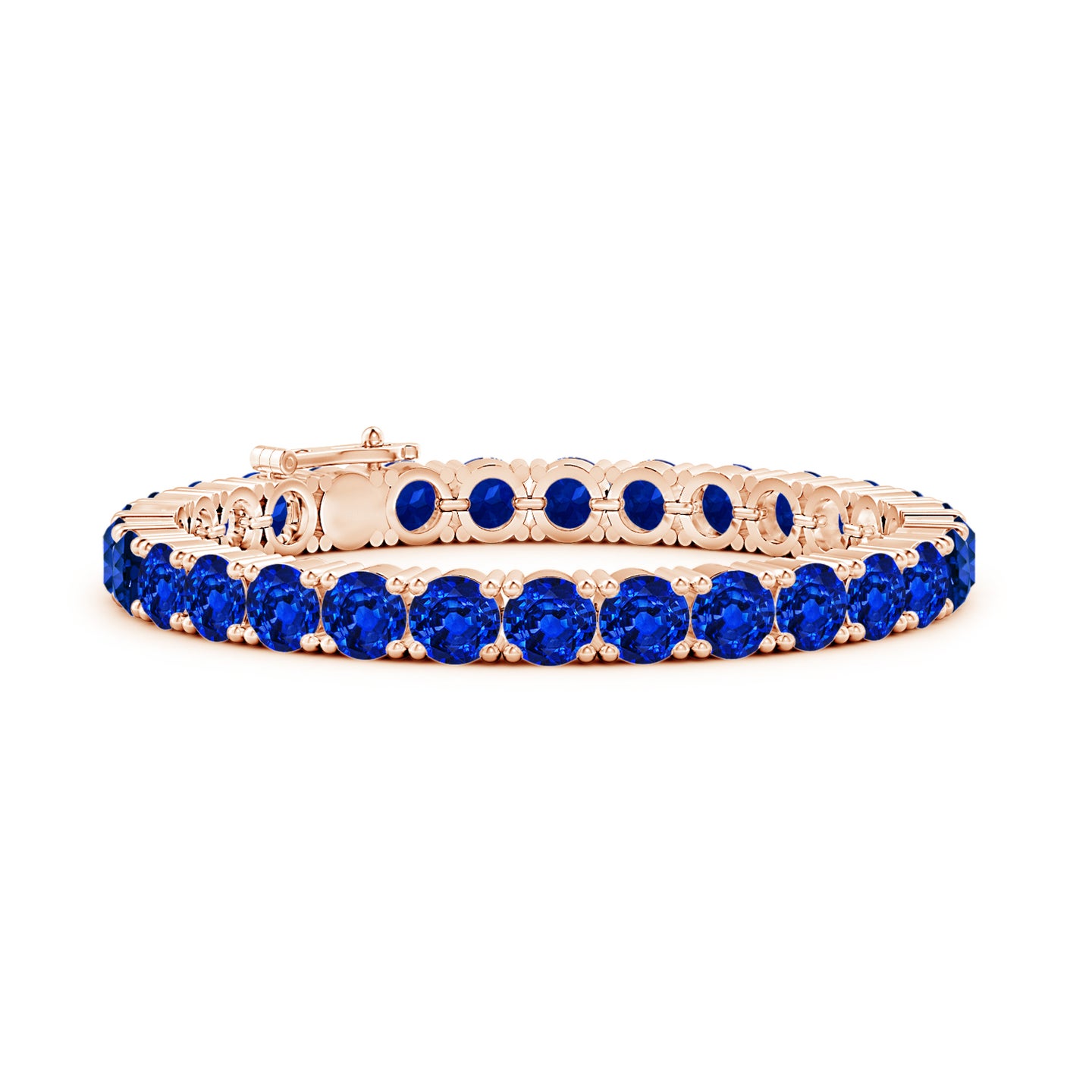 Lab-Grown Classic Blue Sapphire Linear Tennis Bracelet Lab-Grown Classic Blue Sapphire Linear Tennis Bracelet