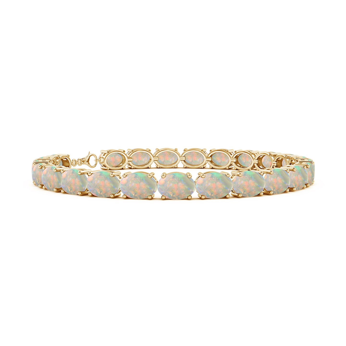 Classic Oval Opal Tennis Link Bracelet