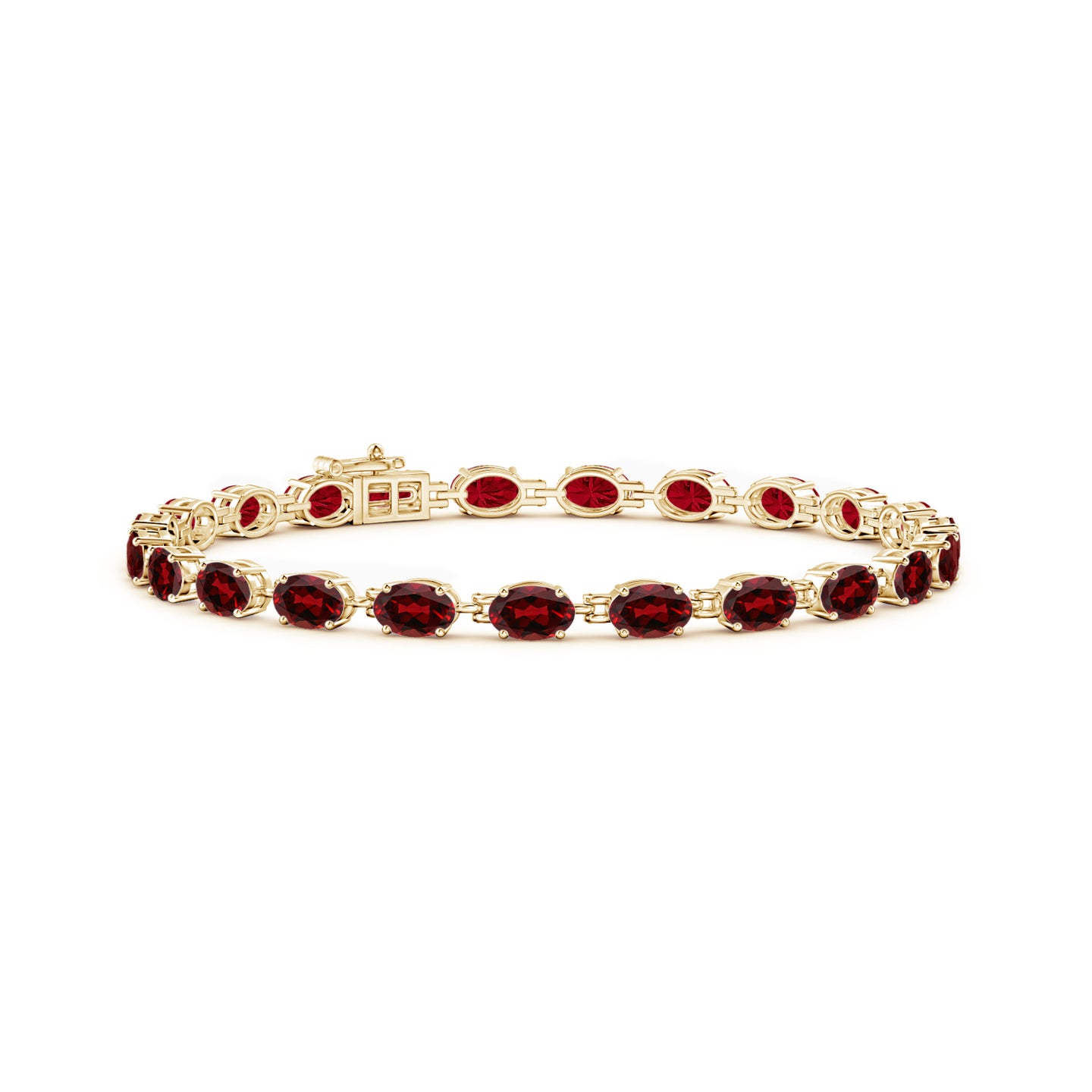Classic Oval Garnet Tennis Bracelet