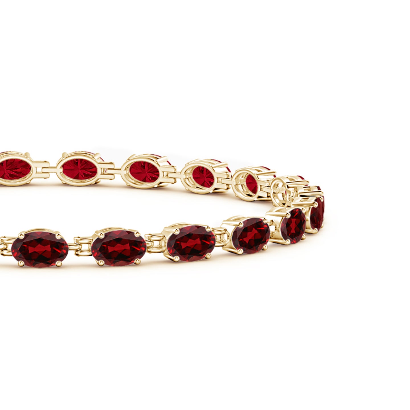 Classic Oval Garnet Tennis Bracelet