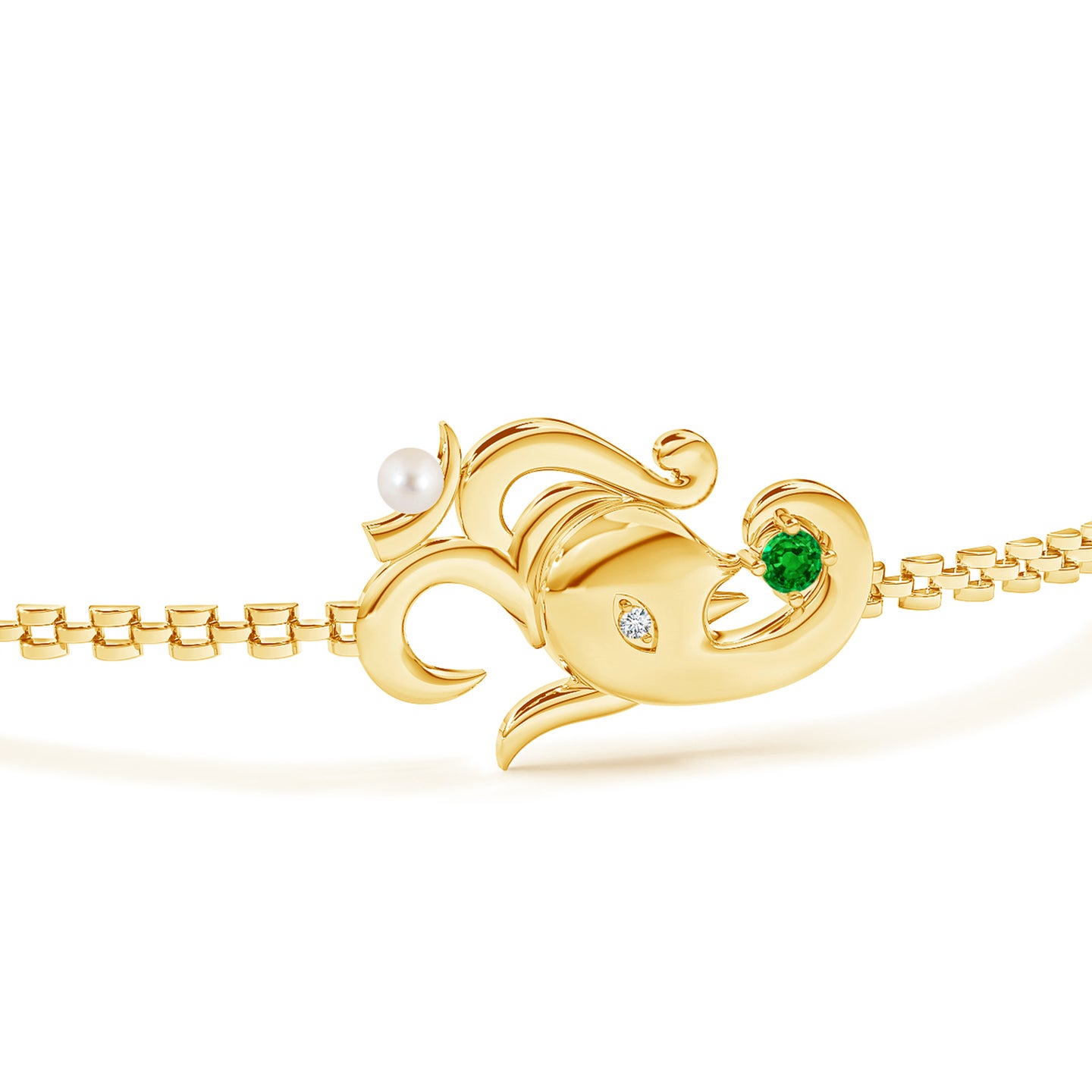 The Rudrapriya Ganesha Rakhi with Pearl and Emerald