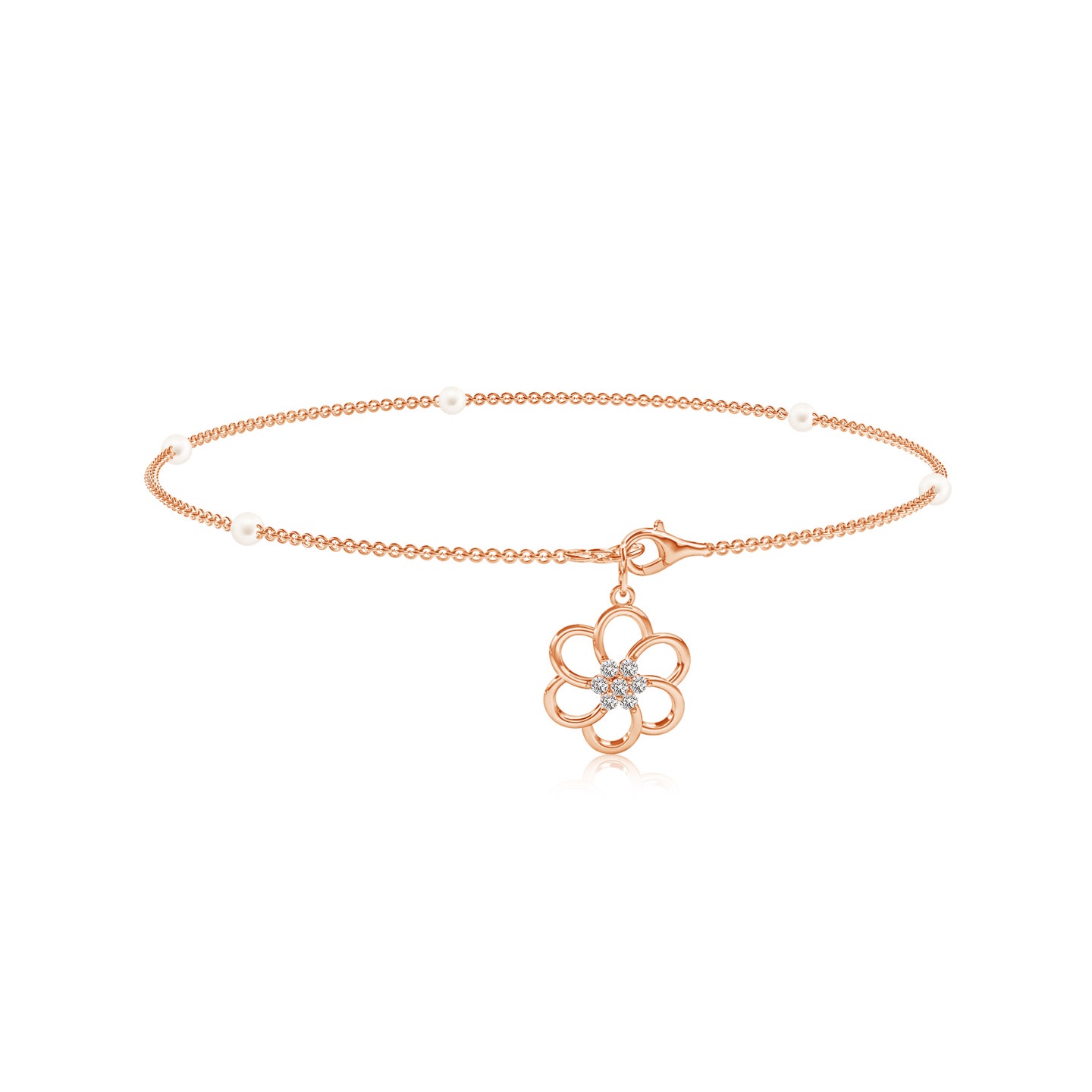 Floral Cluster Natural Diamond Bracelet Lumba Rakhi