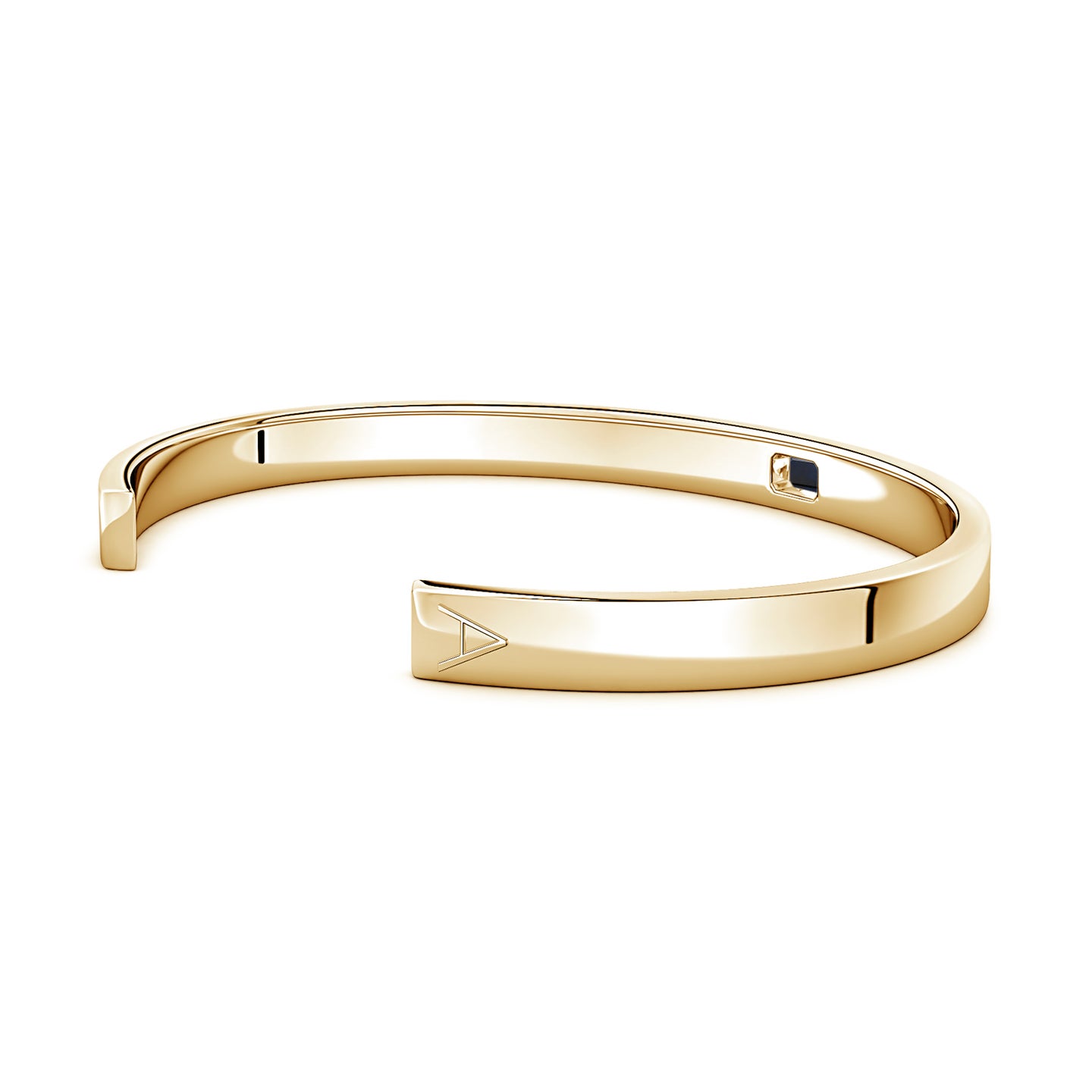 East-West Emerald-Cut Blue Sapphire Men’s Cuff Bracelet