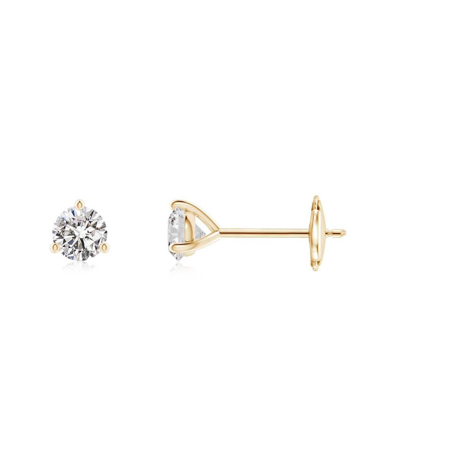 Prong-Set Round Diamond Martini Stud Earrings