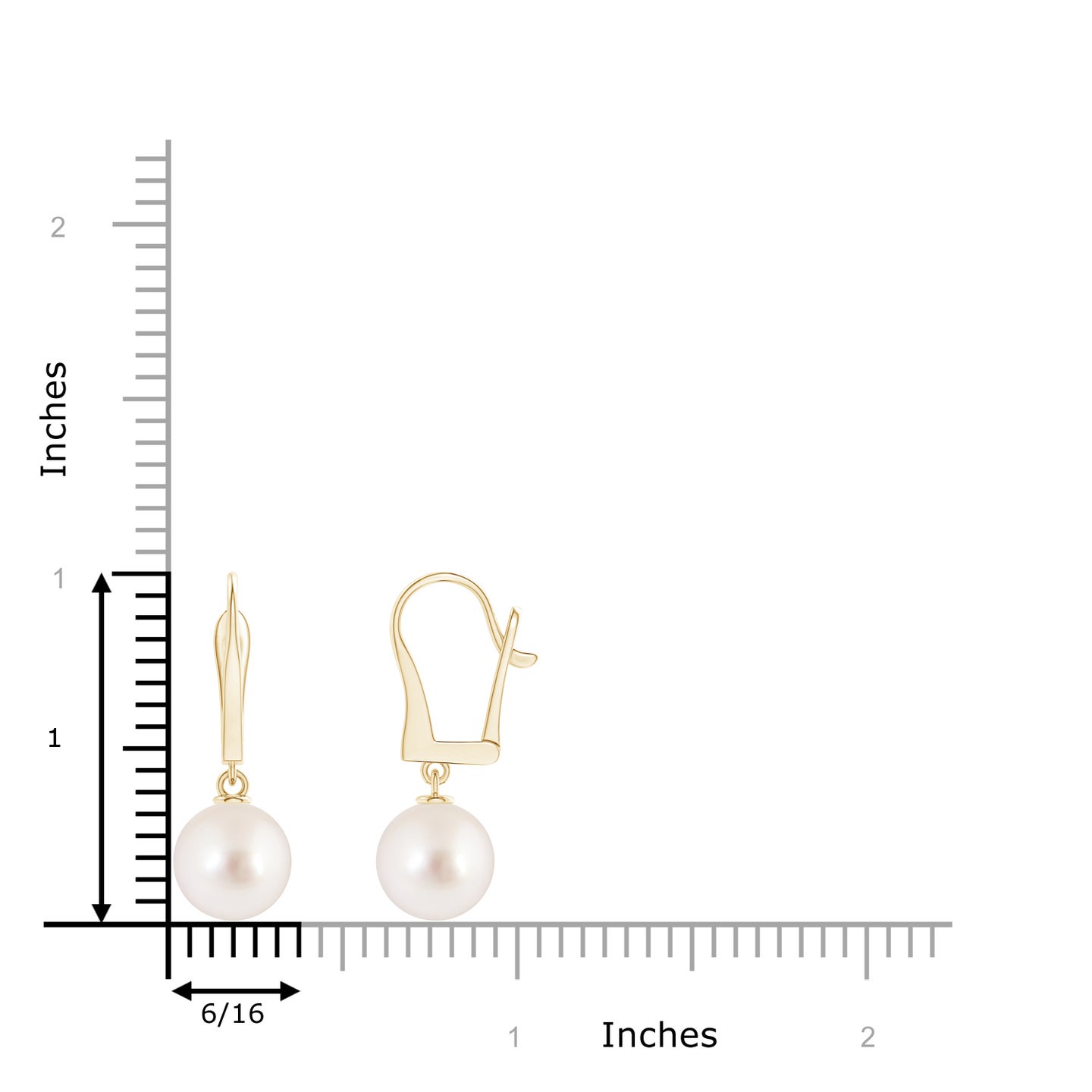 9mm AAAA Solitaire South Sea Pearl Leverback Dangle Earrings in Yellow Gold 9mm AAAA Solitaire South Sea Pearl Leverback Dangle Earrings in Yellow Gold