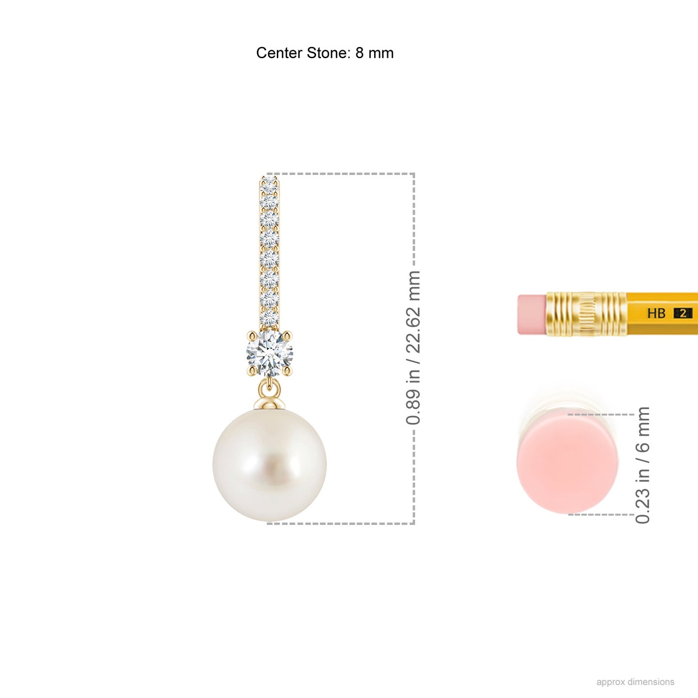 8mm AAAA Leverback South Sea Pearl Drop Earrings in Yellow Gold 8mm AAAA Leverback South Sea Pearl Drop Earrings in Yellow Gold