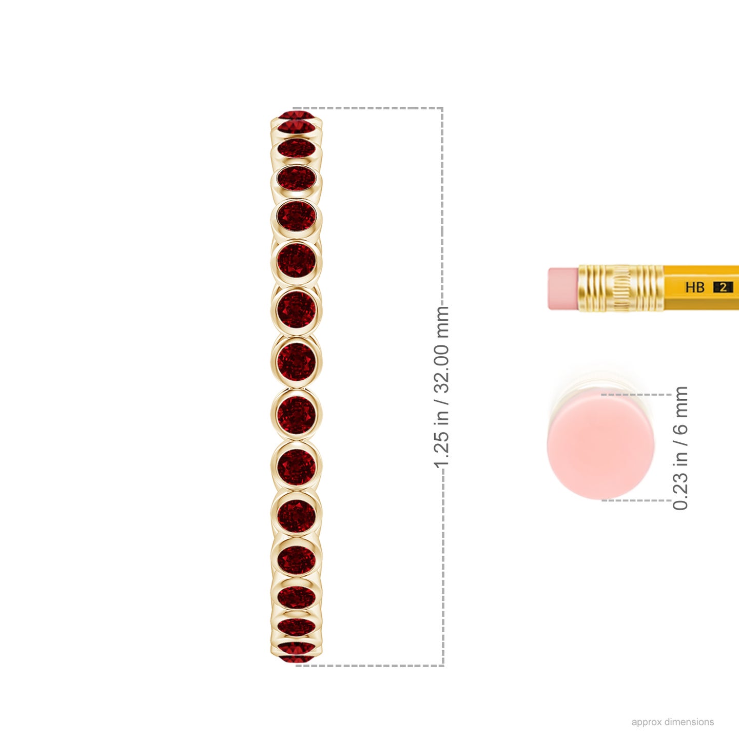 2.2mm AAAA Bezel-Set Ruby Inside-Out Large Hoop Earrings in Yellow Gold