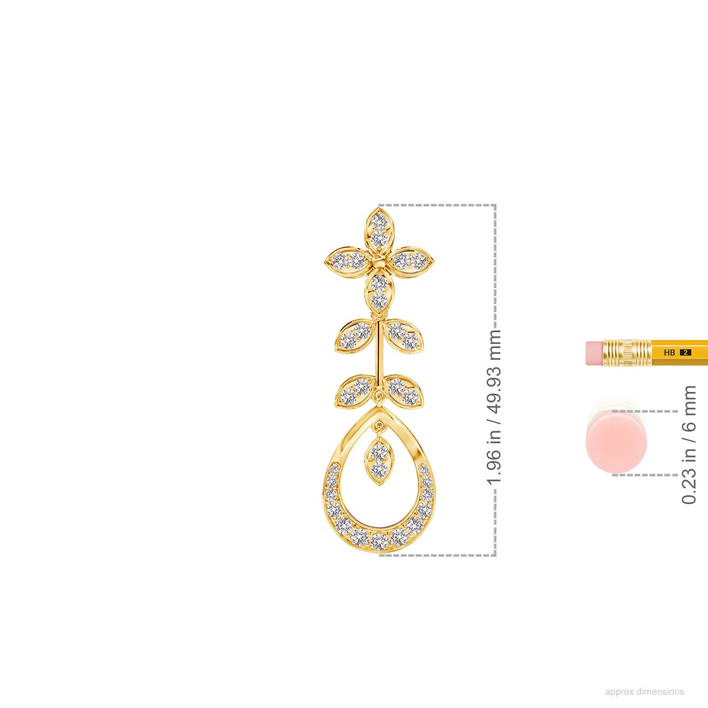 Natural Diamond Sparkling Dewdrop Earrings