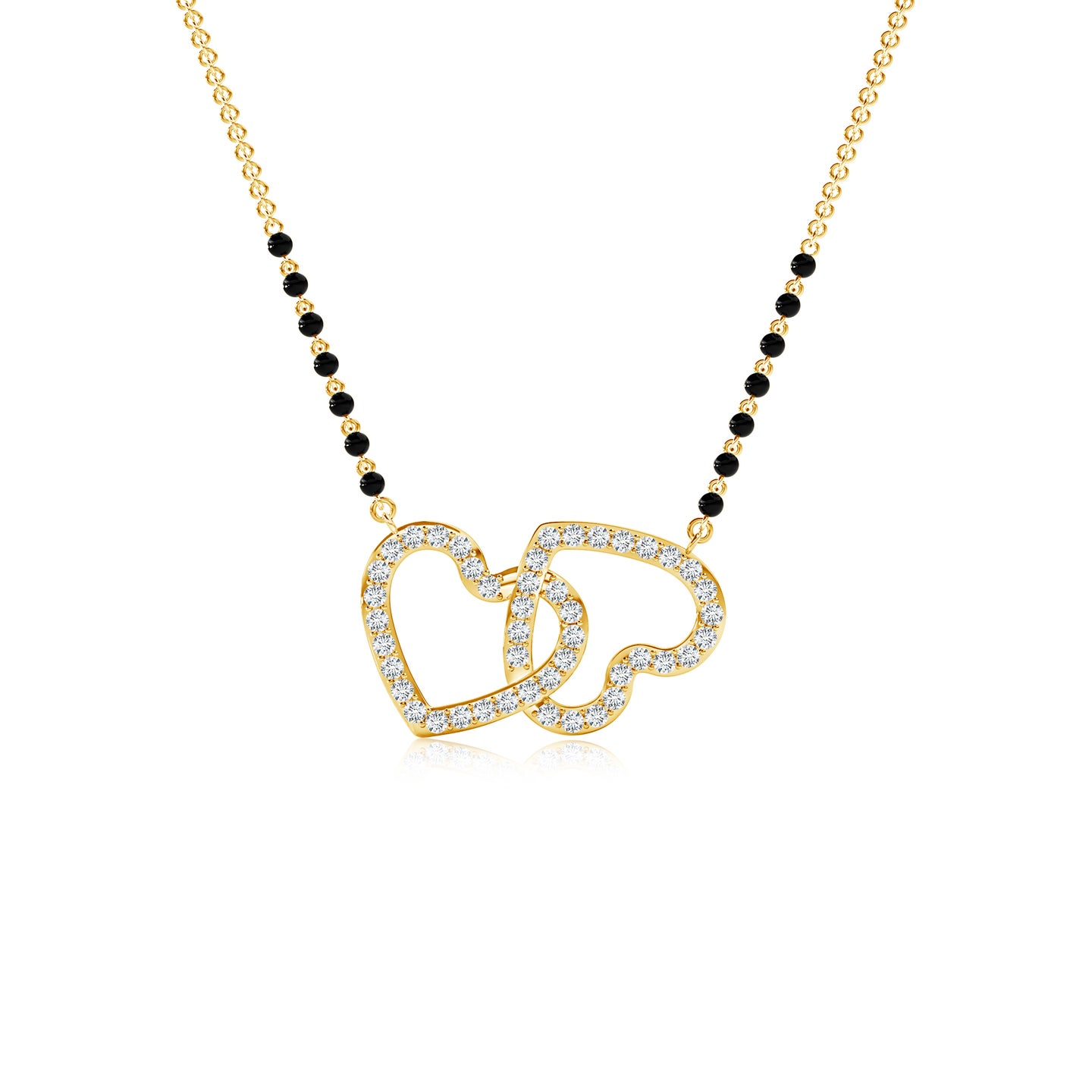 Lab-Grown Diamond Heart Knot Mangalsutra