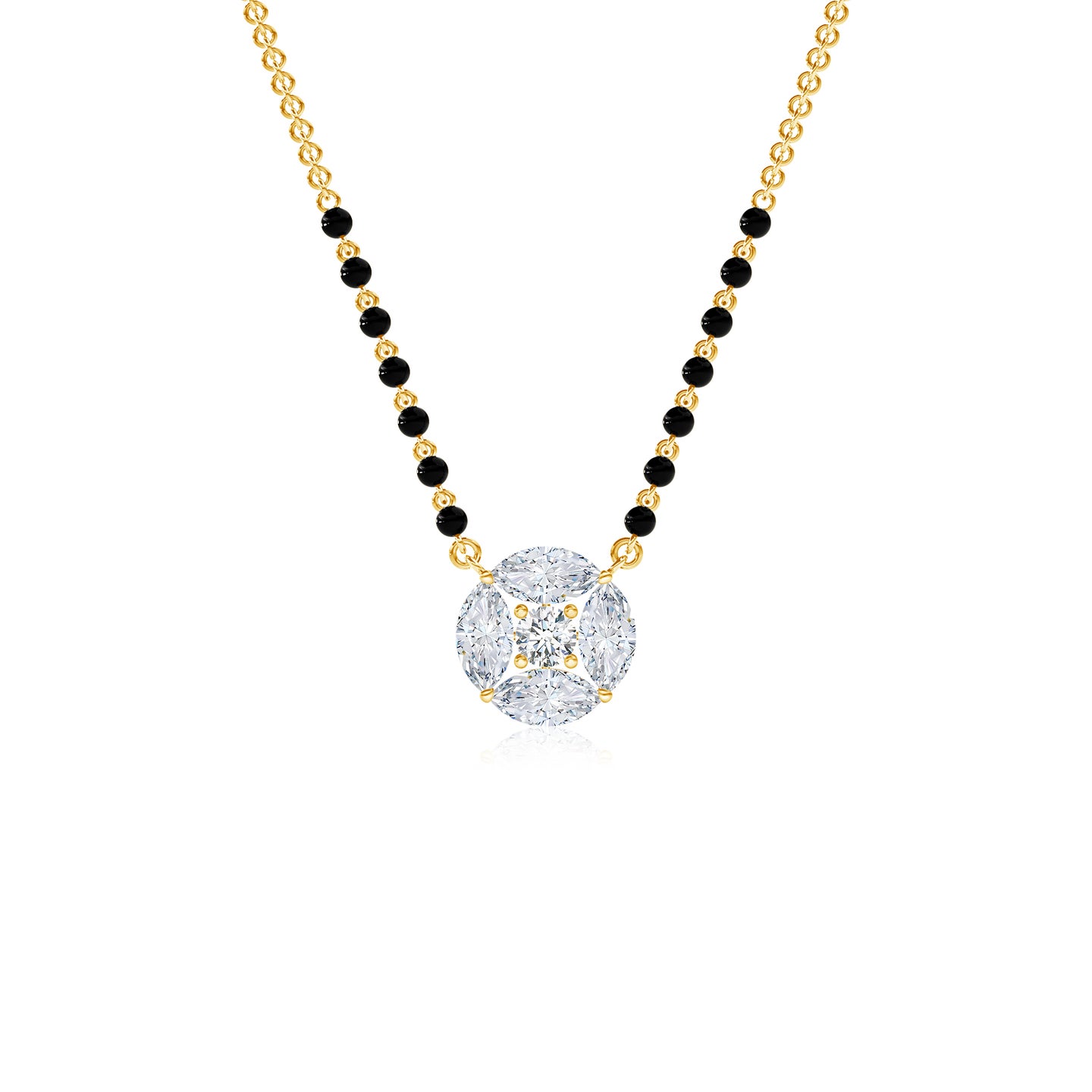 Lab-Grown Diamond Cluster Mangalsutra