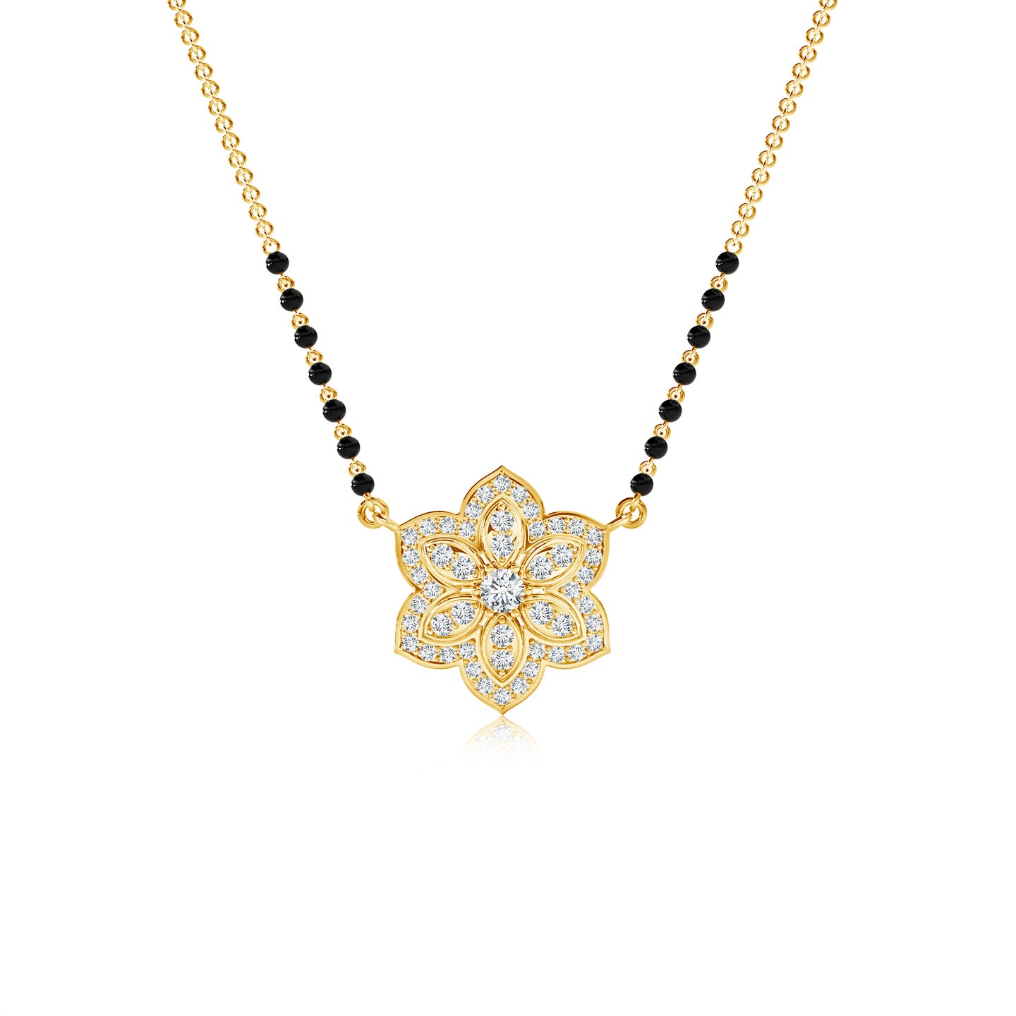 Sparkle Blossom Lab-Grown Diamond Mangalsutra