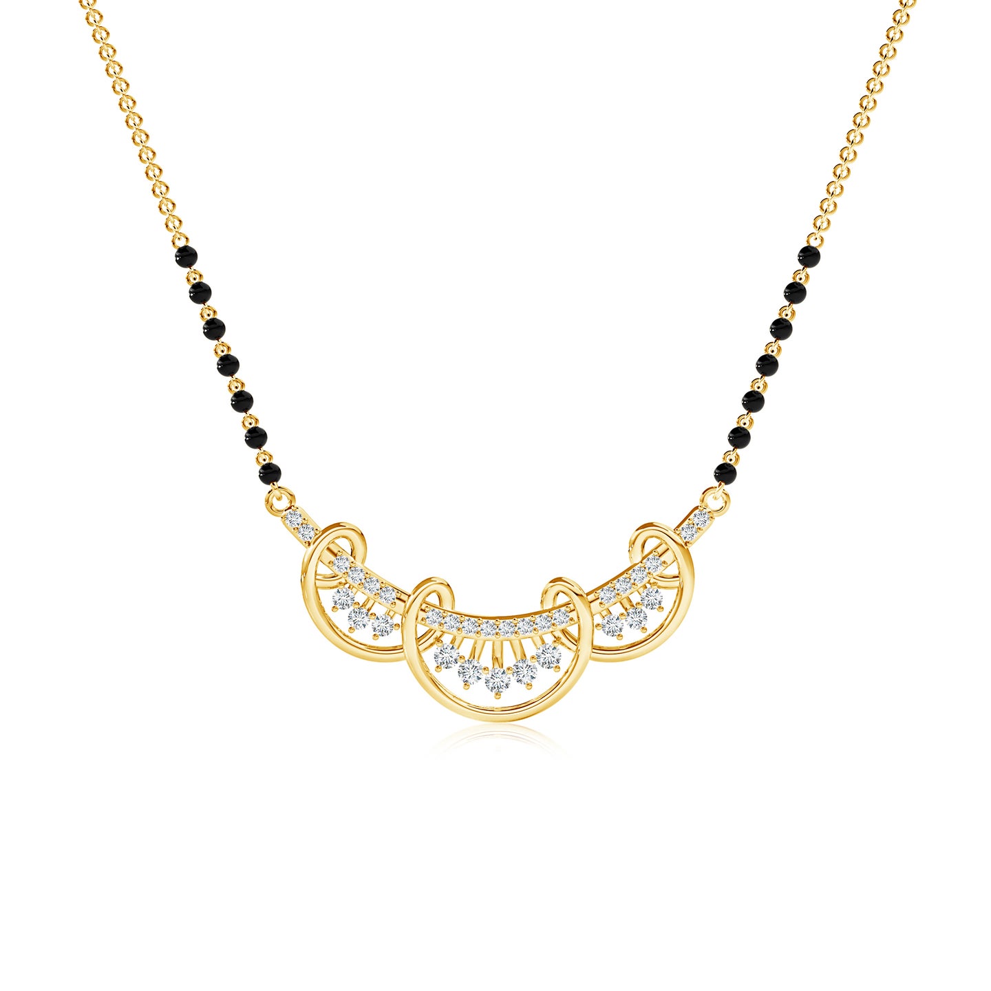 Curved Knot Lab-Grown Diamond Mangalsutra