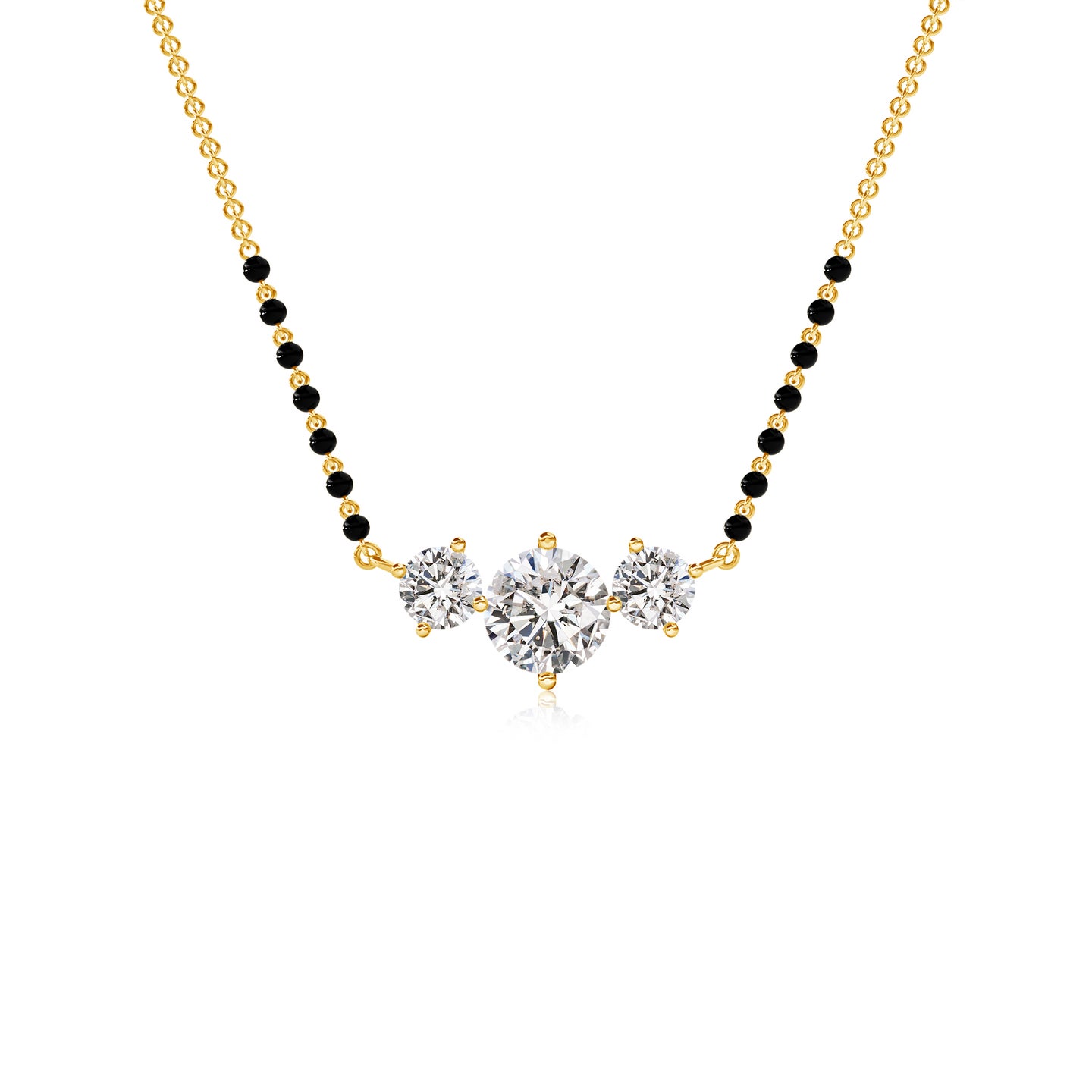 Classic Trio Natural Diamond Mangalsutra