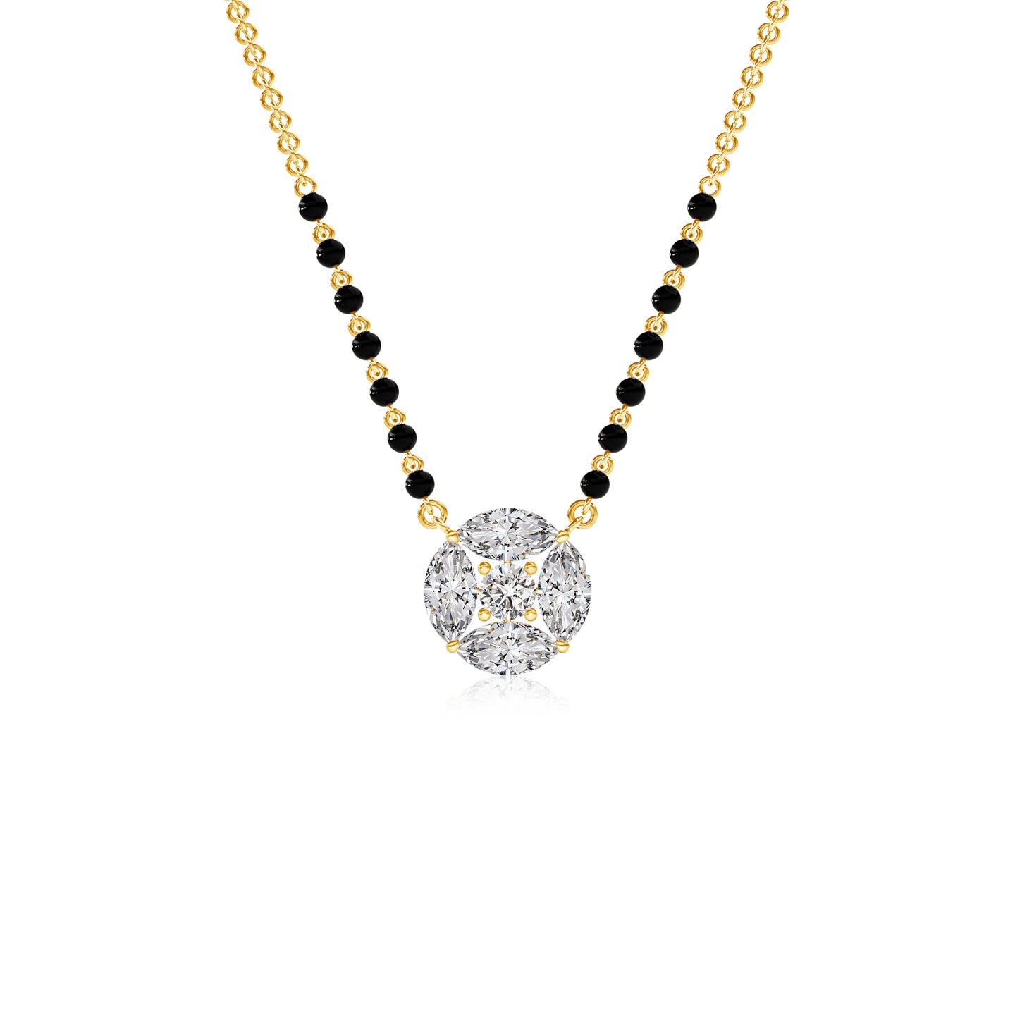 Natural Diamond Cluster Mangalsutra
