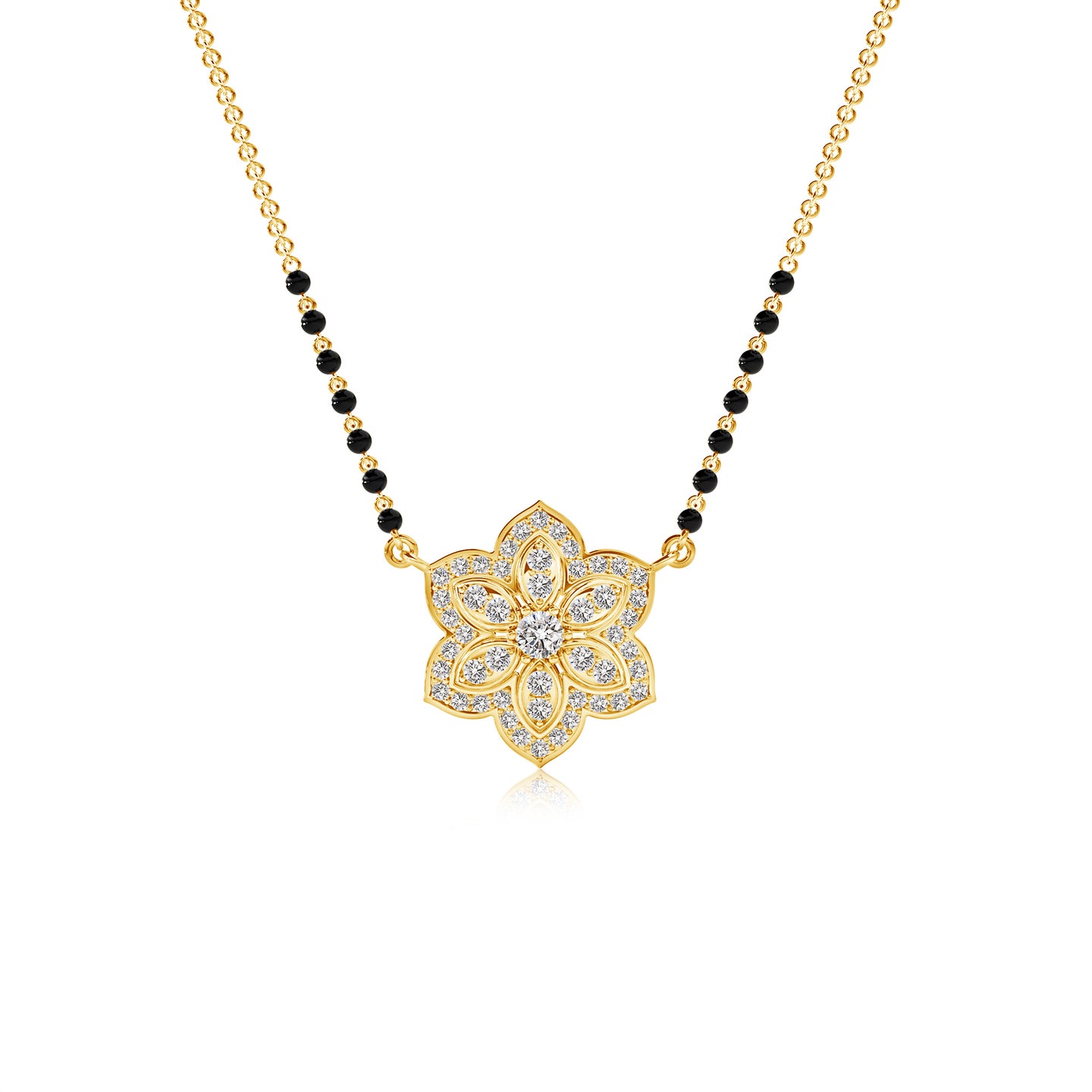 Sparkle Blossom Natural Diamond Mangalsutra
