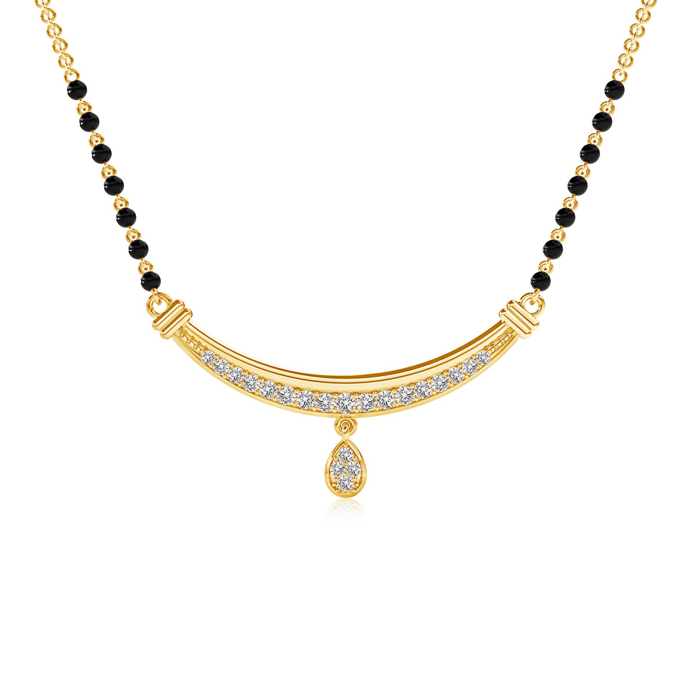 Dainty Curve Natural Diamond Mangalsutra