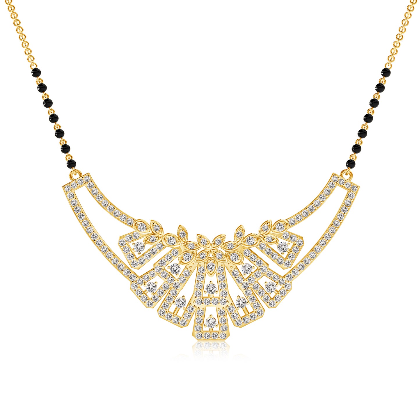 Sparkling Bond Natural Diamond Mangalsutra Necklace