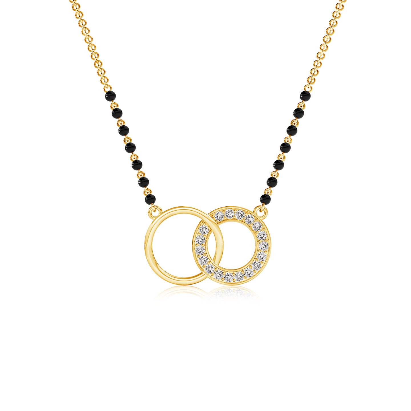 Love Knot Natural Diamond Mangalsutra Necklace