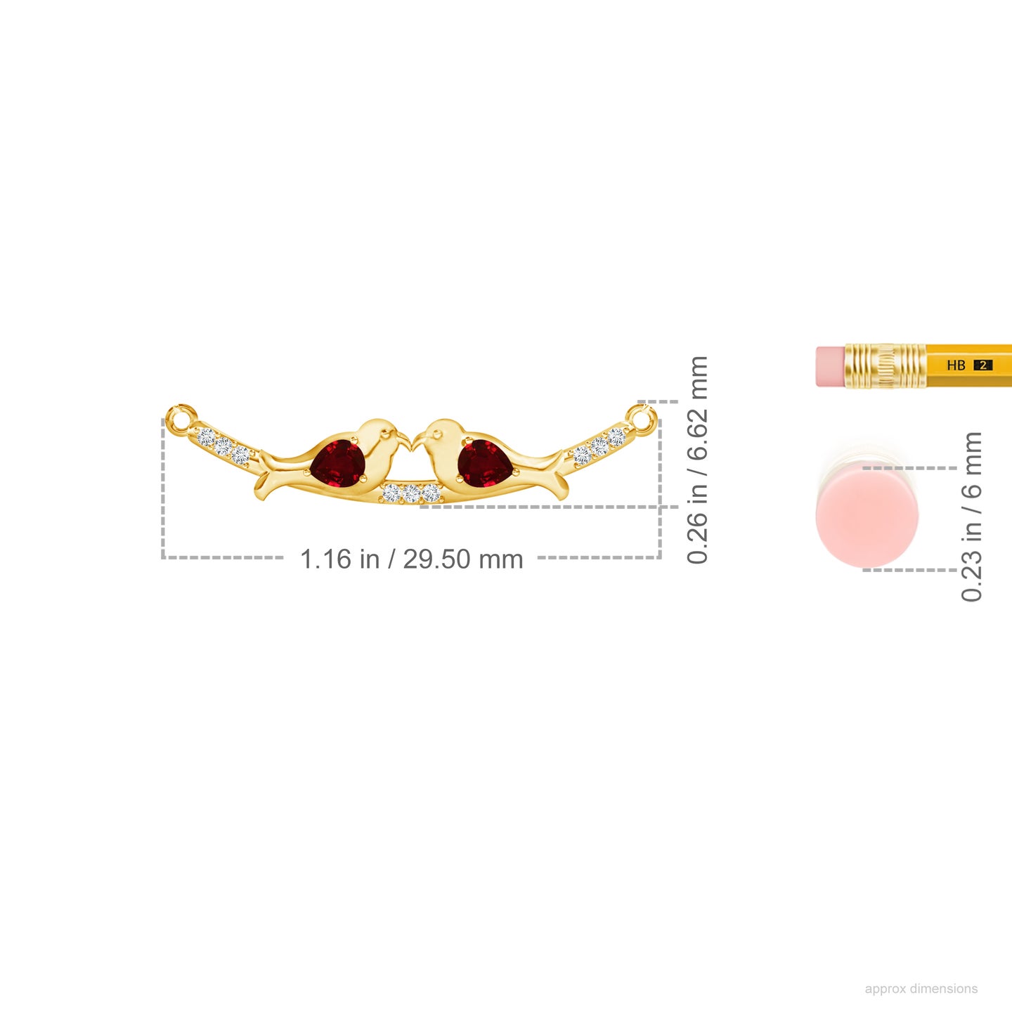 Love Nest Natural Ruby With Natural Diamond Mangalsutra Necklace