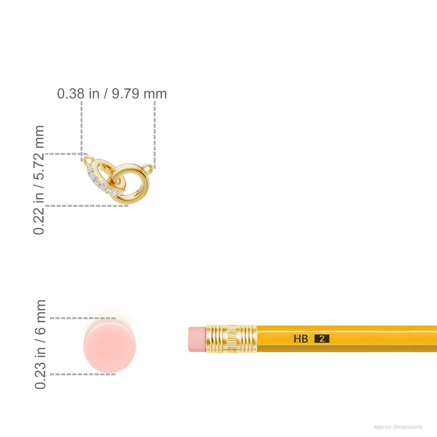 Natural Diamond Twin Ring Pendant