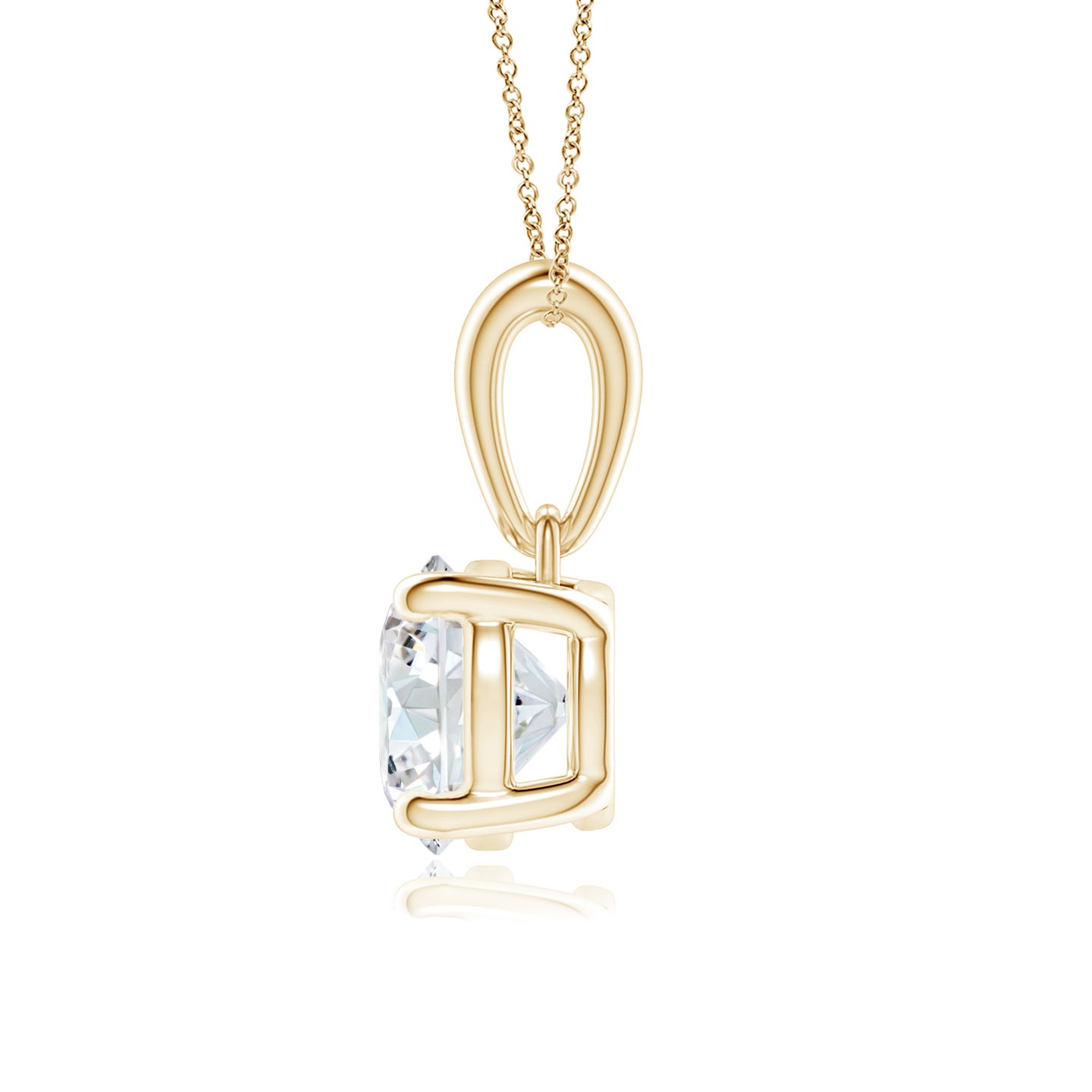Lab-Grown Classic Round Diamond Solitaire Pendant