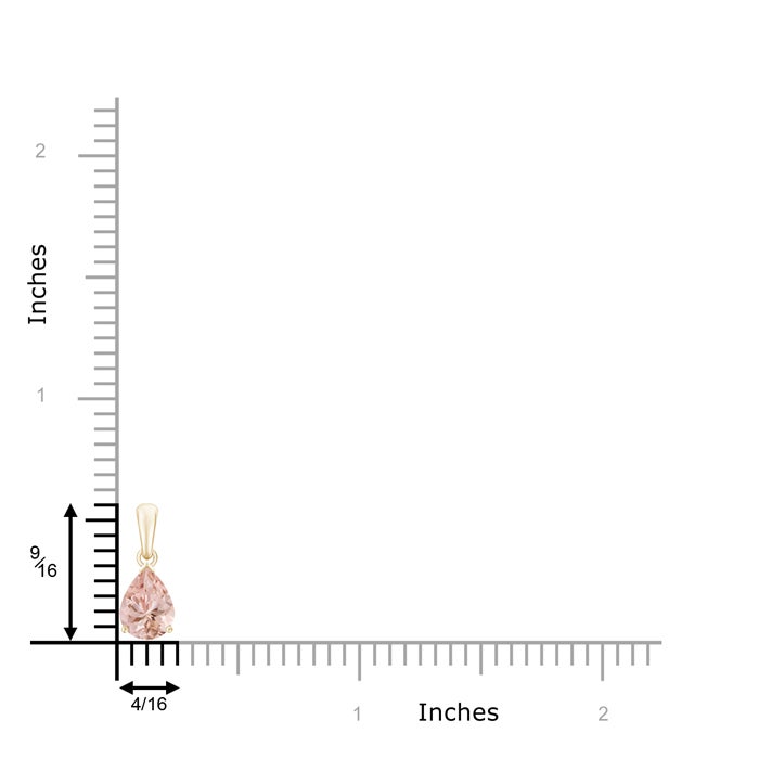 8x6mm AAAA Pear-Shaped Morganite Solitaire Pendant in Yellow Gold 8x6mm AAAA Pear-Shaped Morganite Solitaire Pendant in Yellow Gold