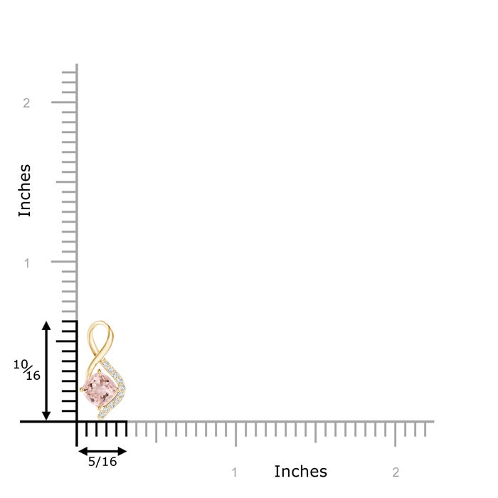 5mm AAAA Infinity Twist Morganite Pendant with Diamond Accents in Yellow Gold 5mm AAAA Infinity Twist Morganite Pendant with Diamond Accents in Yellow Gold