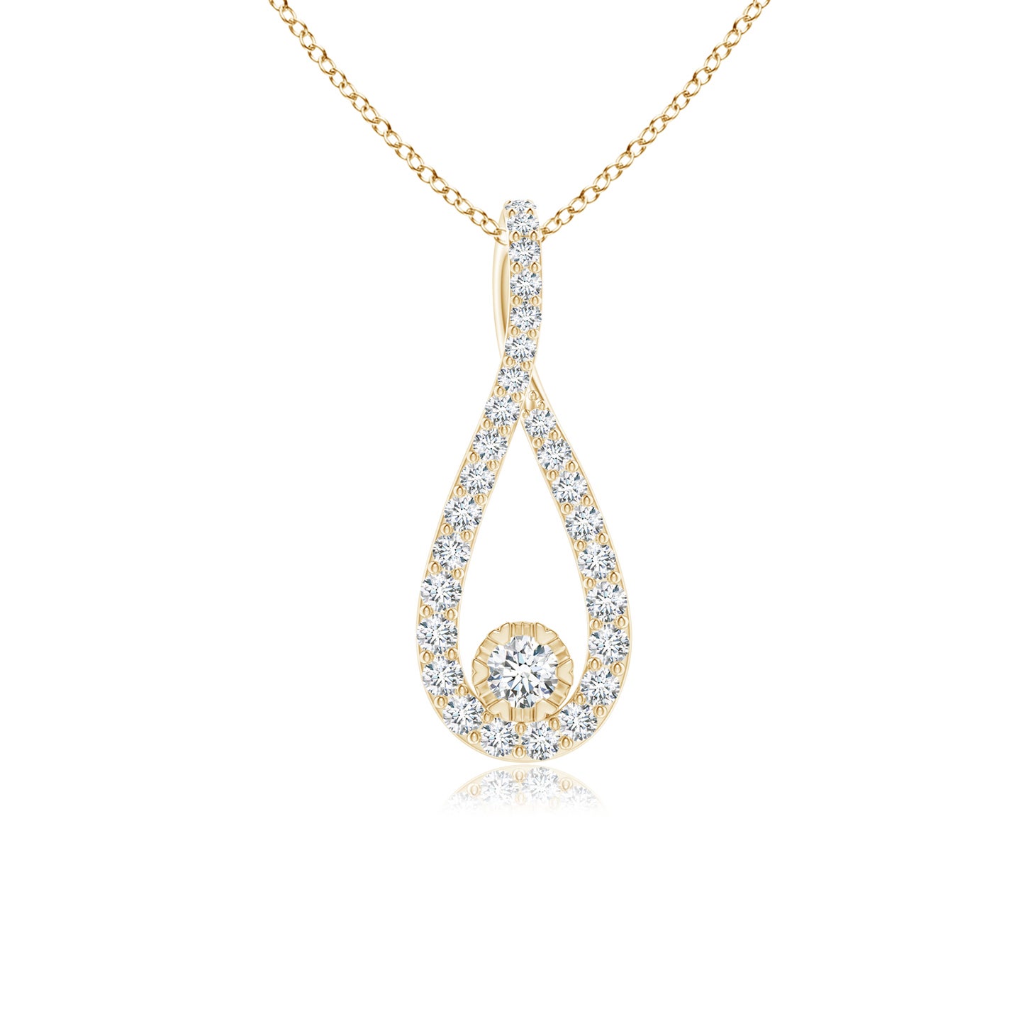 Lab-Grown Diamond Infinity Loop Pendant