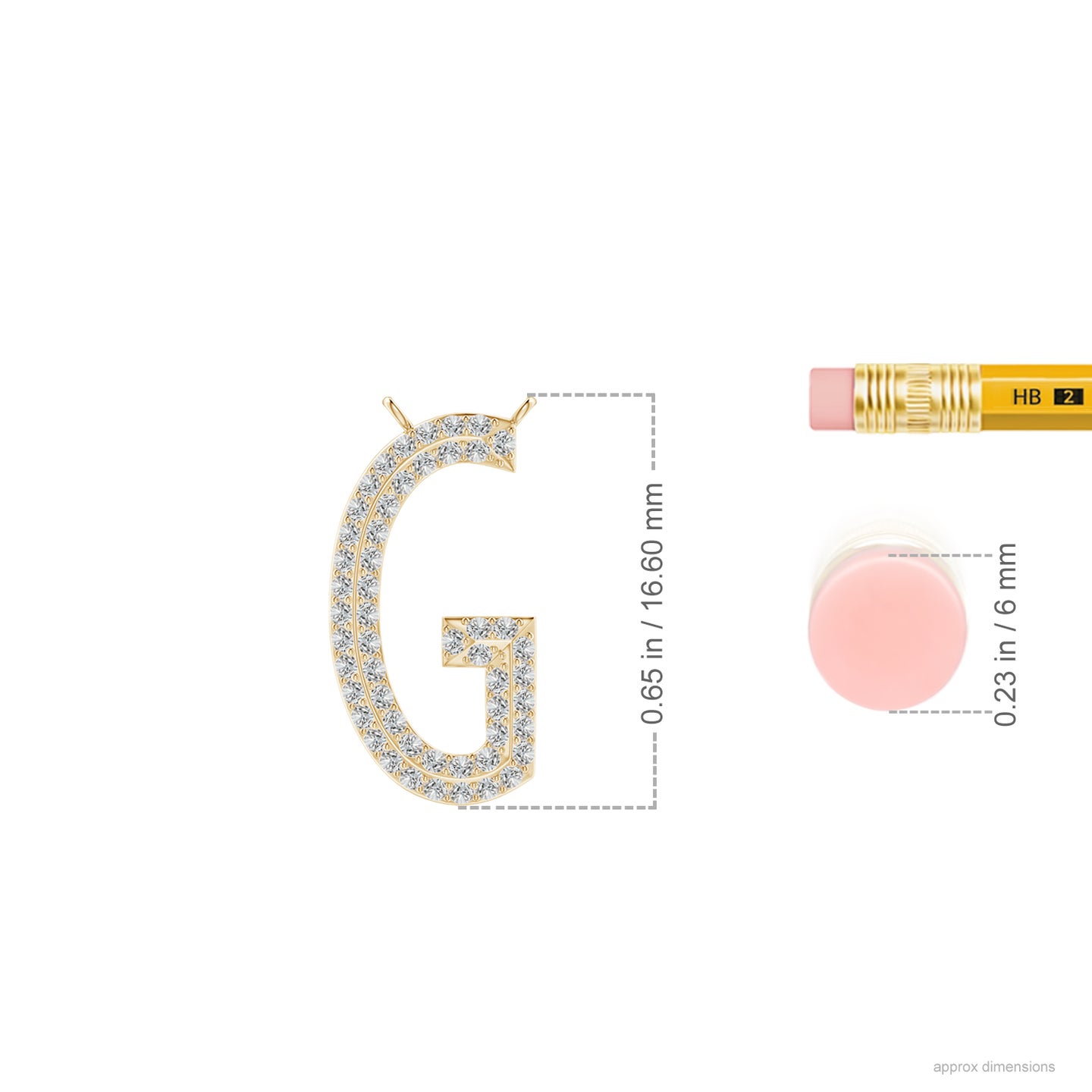 1mm IJI1I2 Prong-Set Diamond Capital "G" Knife-Edge Initial Pendant in Yellow Gold 1mm IJI1I2 Prong-Set Diamond Capital "G" Knife-Edge Initial Pendant in Yellow Gold