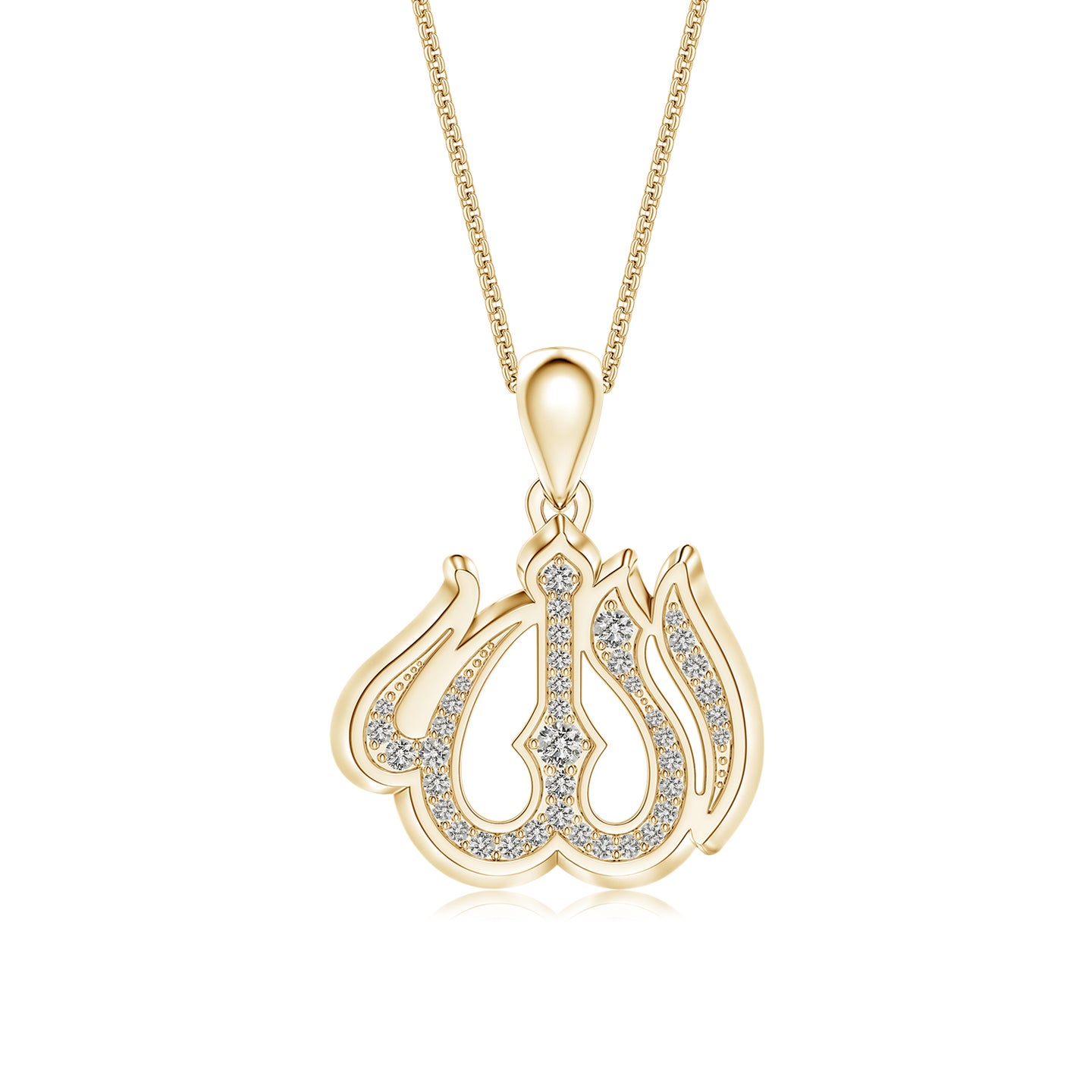 Pave-Set Diamond Men’s Allah Pendant