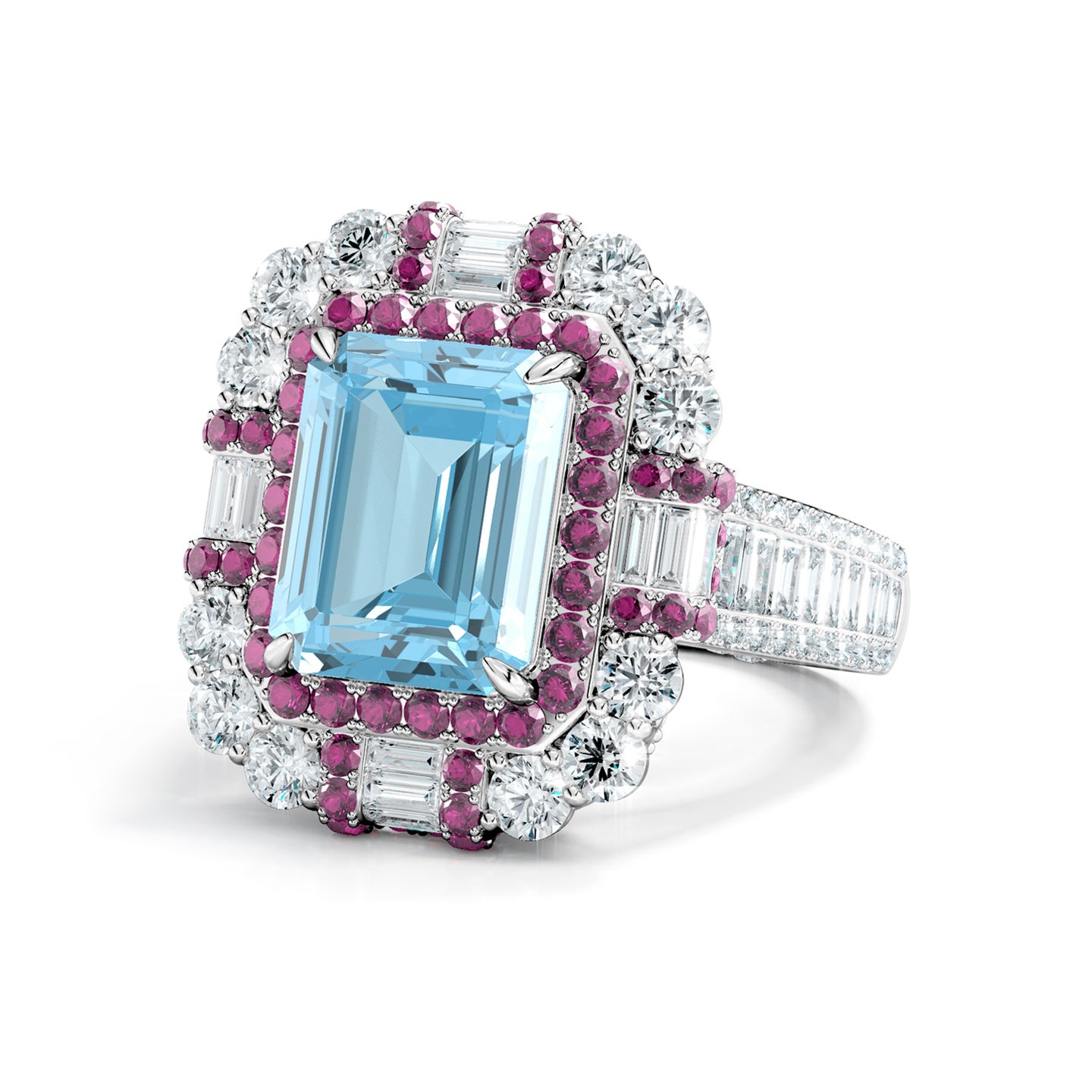 Velvet Ripple Double Halo Ring